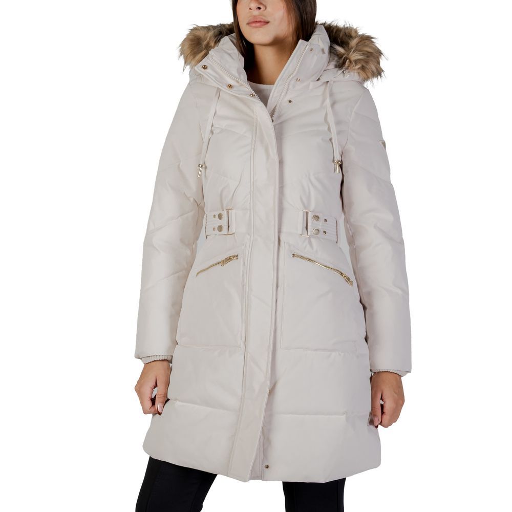 Guess Cream Polyester Women's Coat - Guess - Modalova