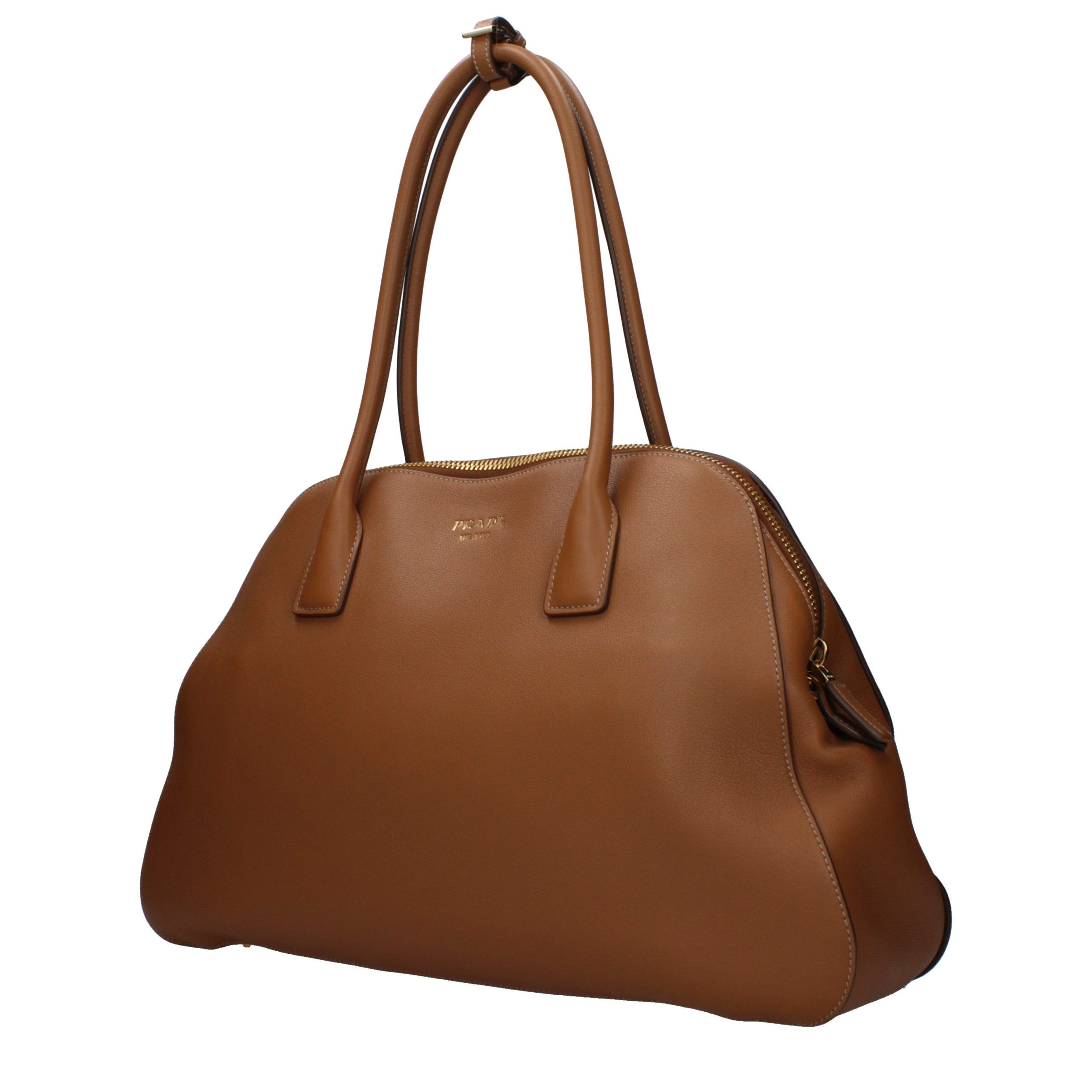 Leather Shoulder Women's Bag - Prada - Modalova