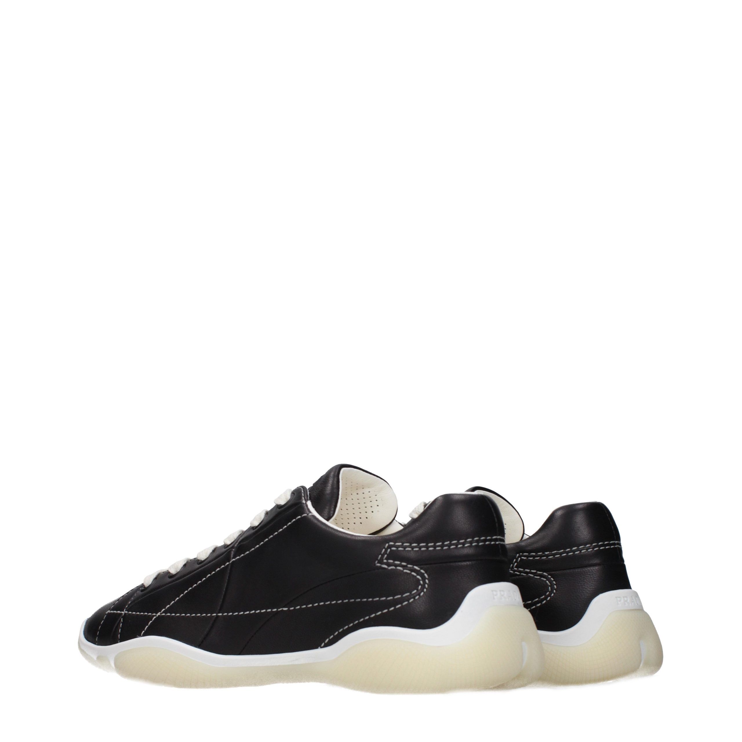 Leather Women's Sneakers - Prada - Modalova