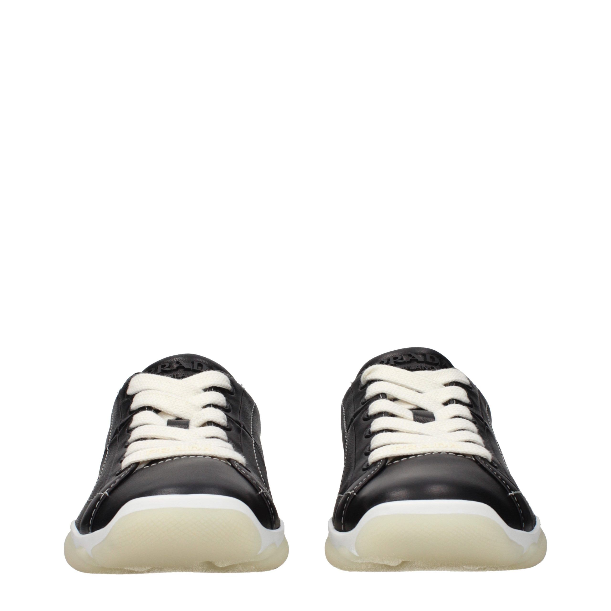 Leather Women's Sneakers - Prada - Modalova