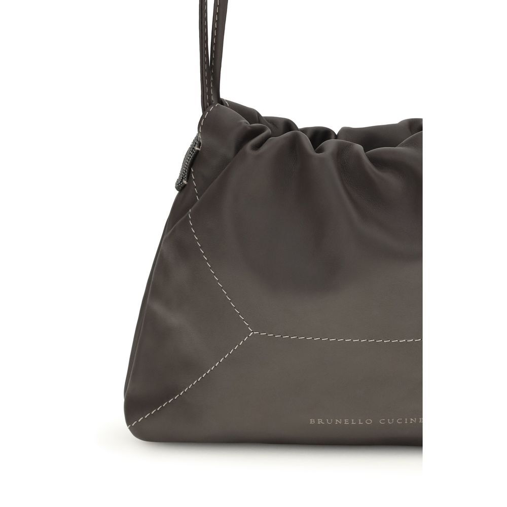 Calf Leather Bos Taurus Shoulder Women's Bag - Brunello Cucinelli - Modalova