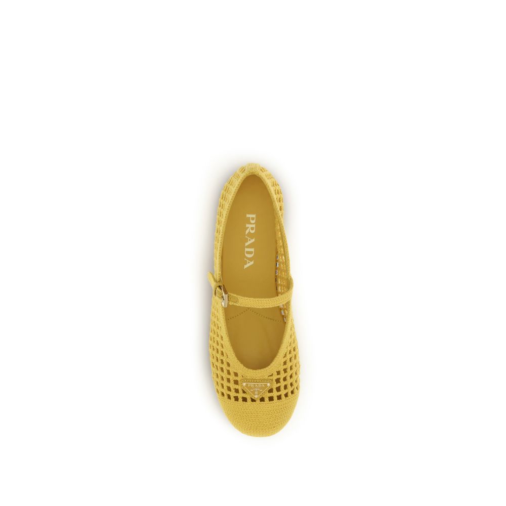 Cotton Ballet Women's Flats - Prada - Modalova