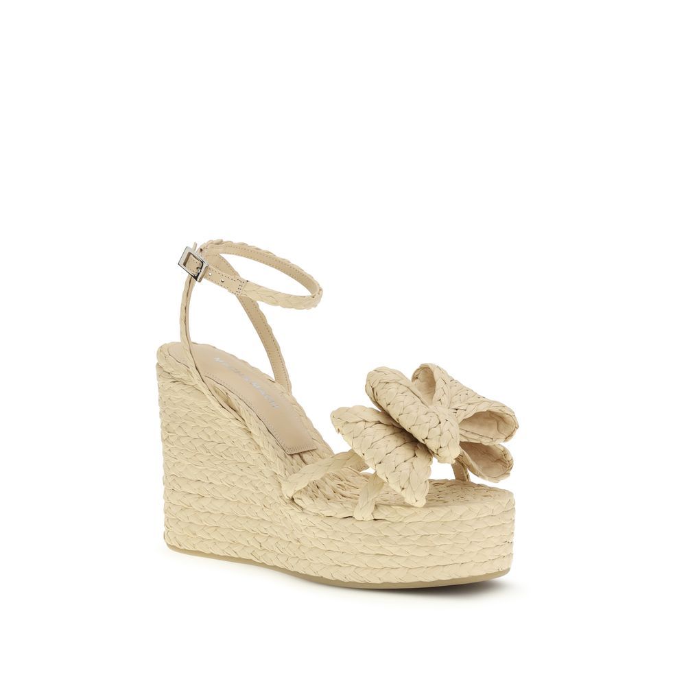 Raffia Wedge Women's Sandals - MACH & MACH - Modalova