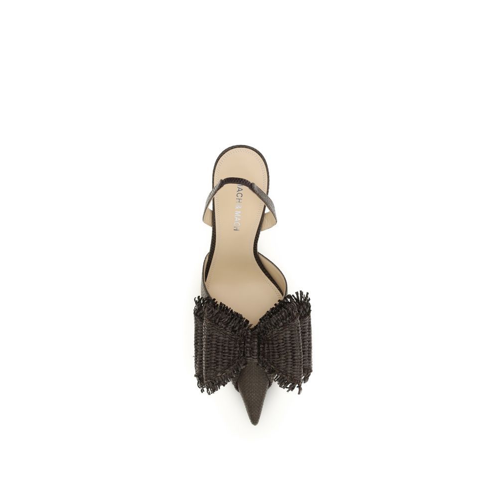 Raffia Platform Women's Pumps - MACH & MACH - Modalova