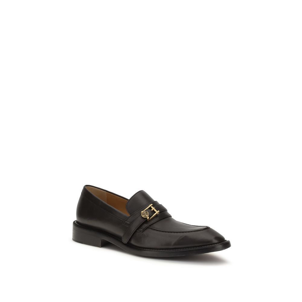 Calf Leather Bos Taurus Slip-On Men's Loafers - Versace - Modalova