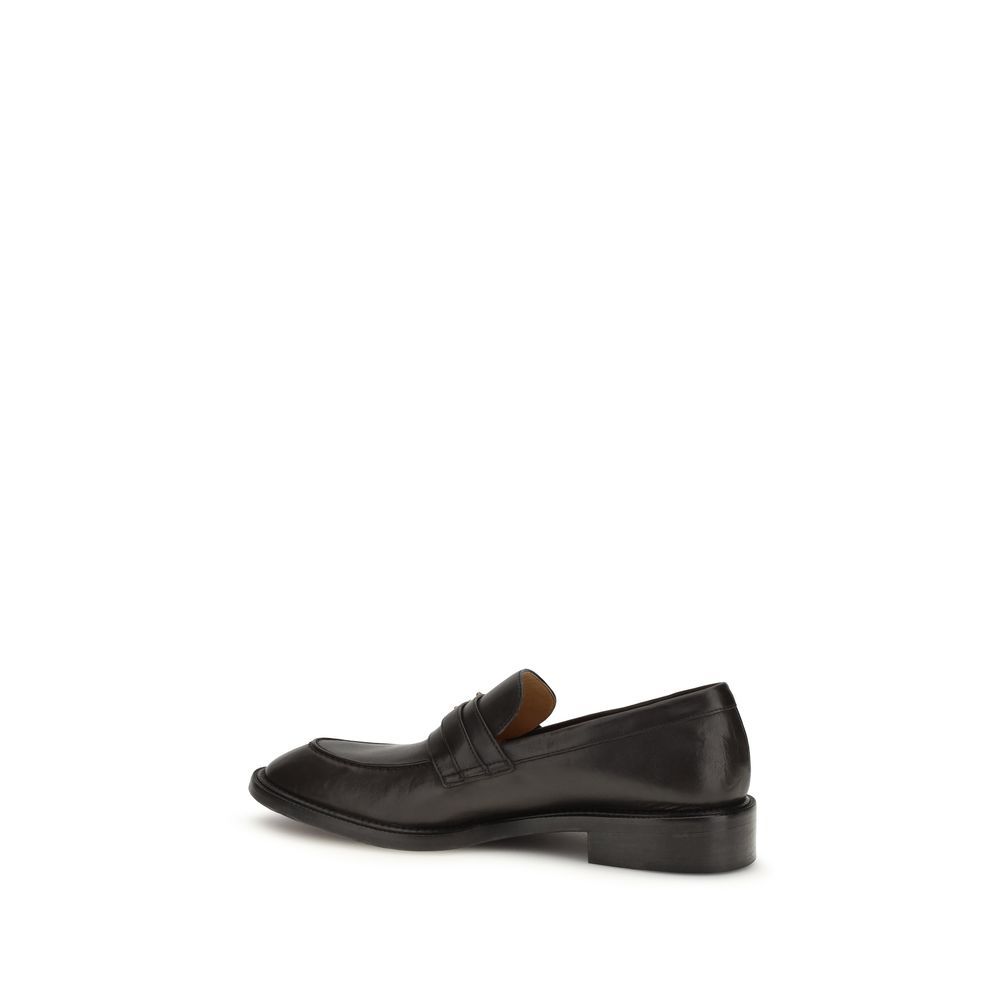 Calf Leather Bos Taurus Slip-On Men's Loafers - Versace - Modalova