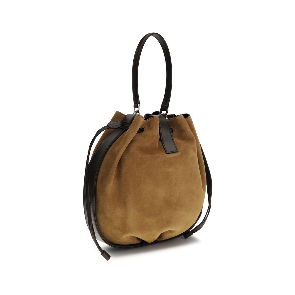 Calf Leather Bos Taurus Backet Women's Bag - Ferragamo - Modalova