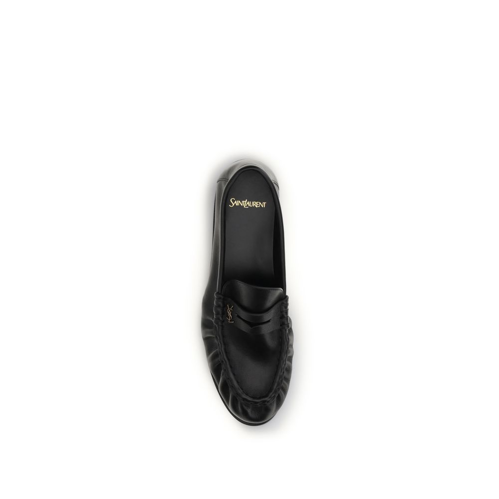 Calf Leather Bos Taurus Slip-On Men's Loafers - Saint Laurent - Modalova