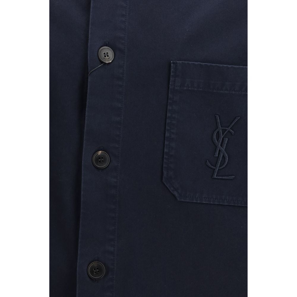 Cotton Denim Men's Jacket - Saint Laurent - Modalova