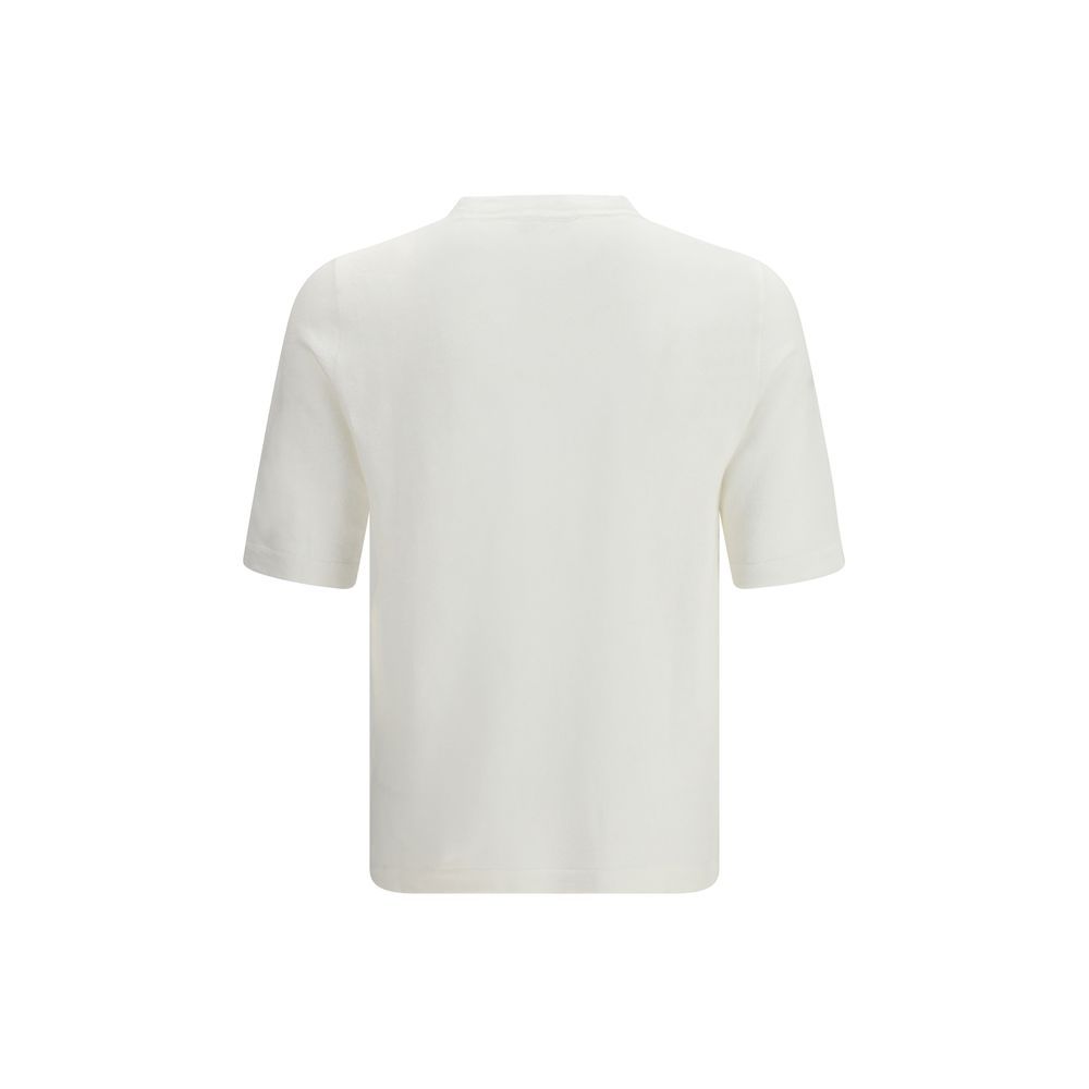 Lardini White Linen Men's T-Shirt - Lardini - Modalova
