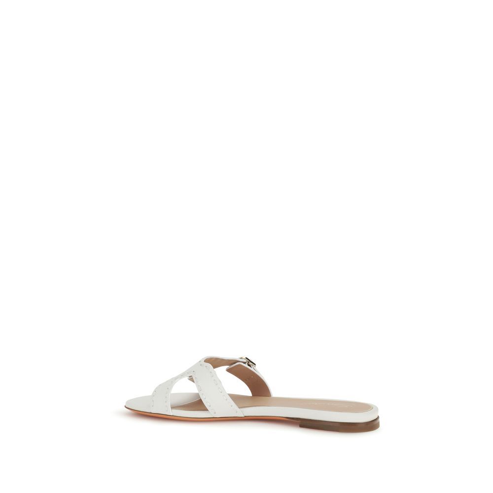 Calf Leather Bos Taurus Flat Women's Sandals - Santoni - Modalova
