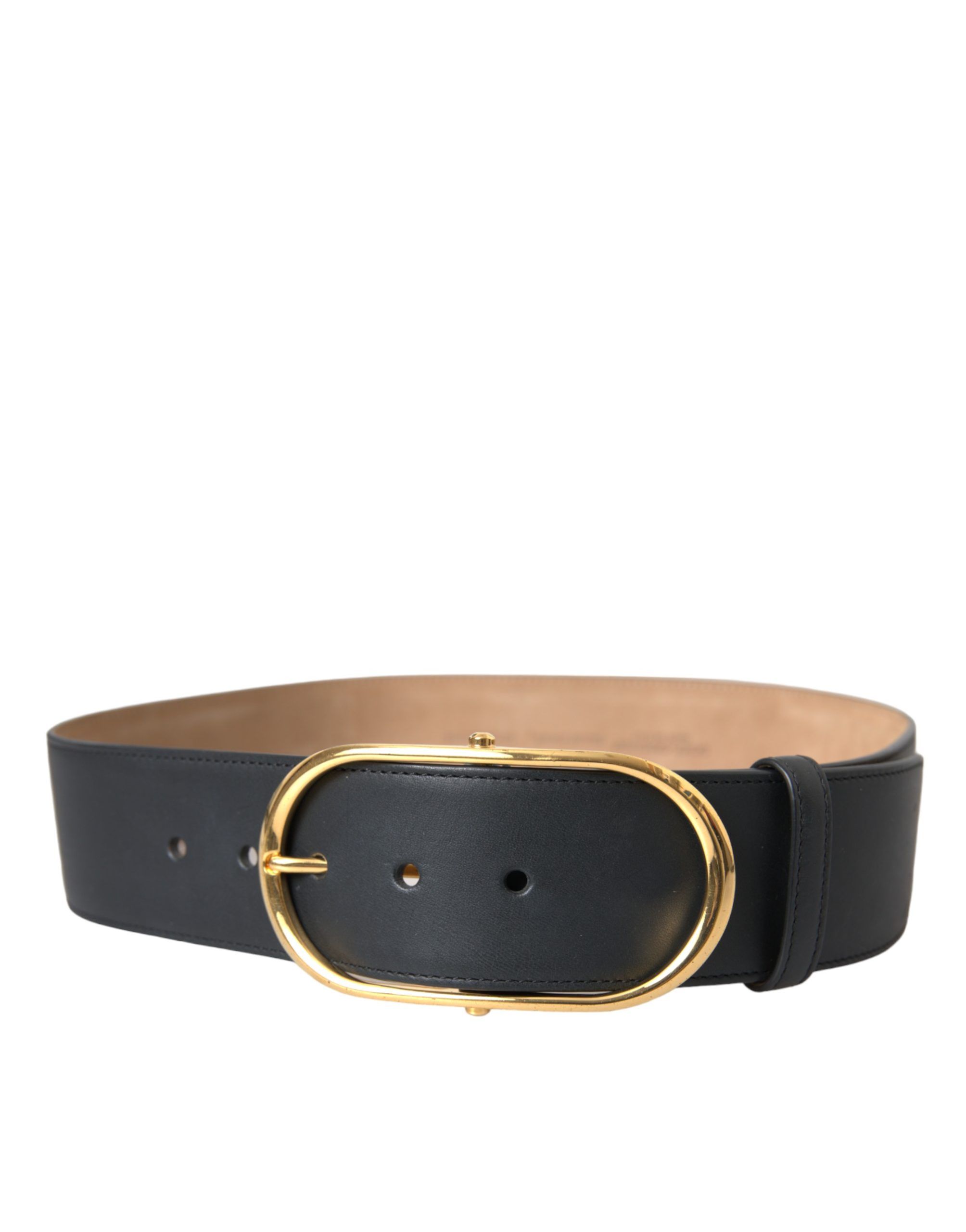 Leather Classic Metal Oval Buckle Men's Belt - Dolce & Gabbana - Modalova