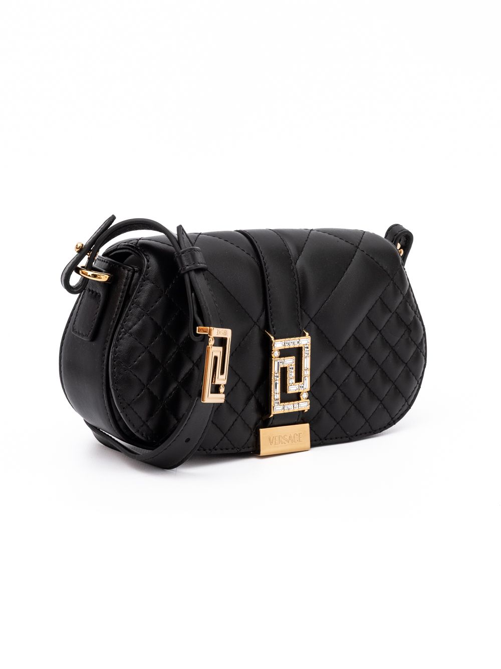Leather Quilted Shoulder Strap Women's Bag - Versace - Modalova