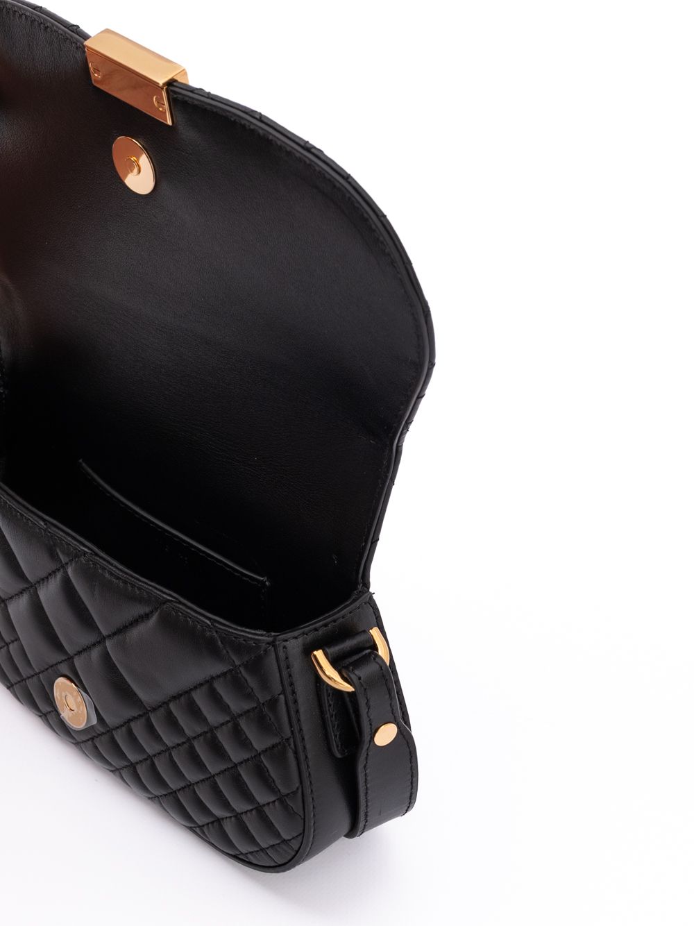 Leather Quilted Shoulder Strap Women's Bag - Versace - Modalova