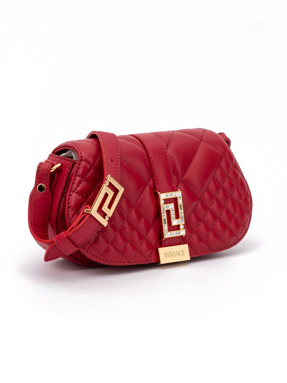 Leather Quilted Shoulder Strap Women's Bag - Versace - Modalova