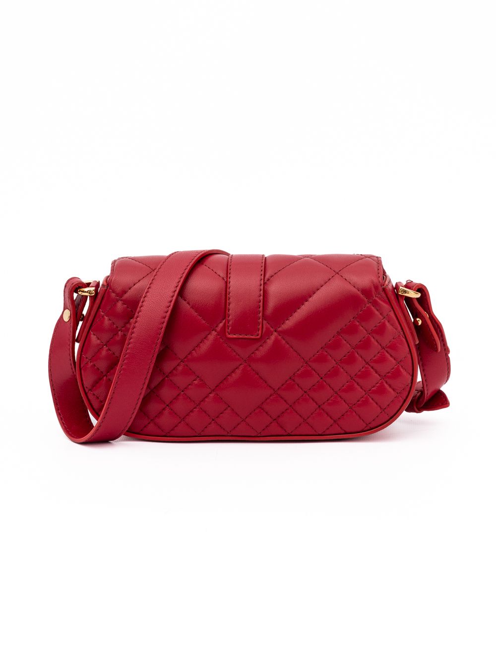 Leather Quilted Shoulder Strap Women's Bag - Versace - Modalova