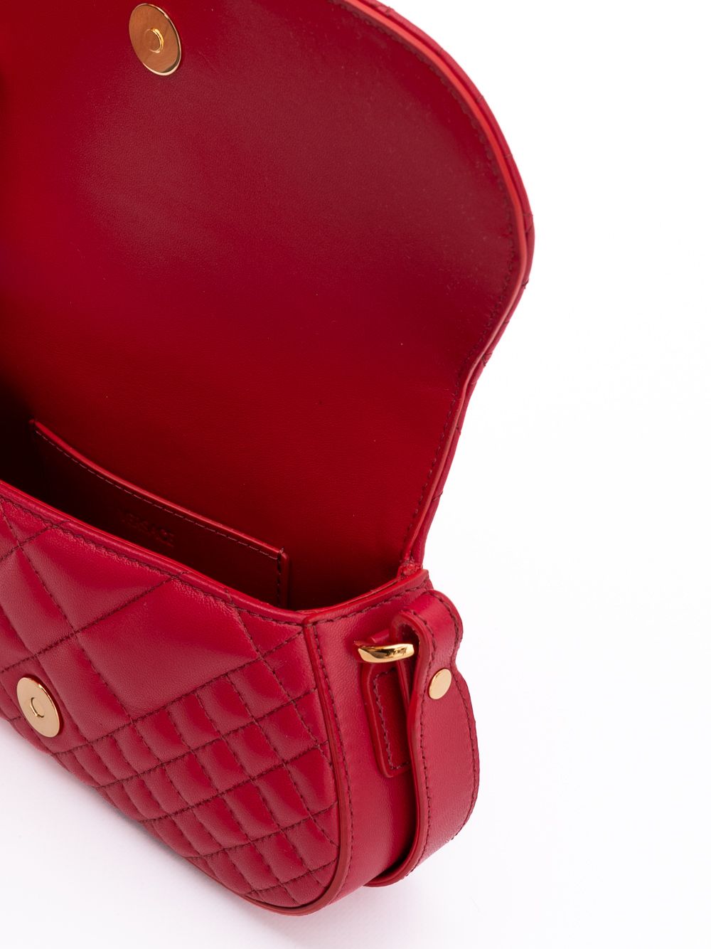 Leather Quilted Shoulder Strap Women's Bag - Versace - Modalova