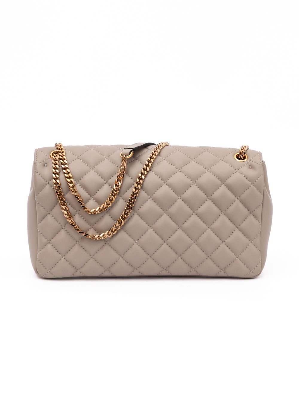 Taupe Quilted Leather Shoulder Strap Women's Bag - Versace - Modalova