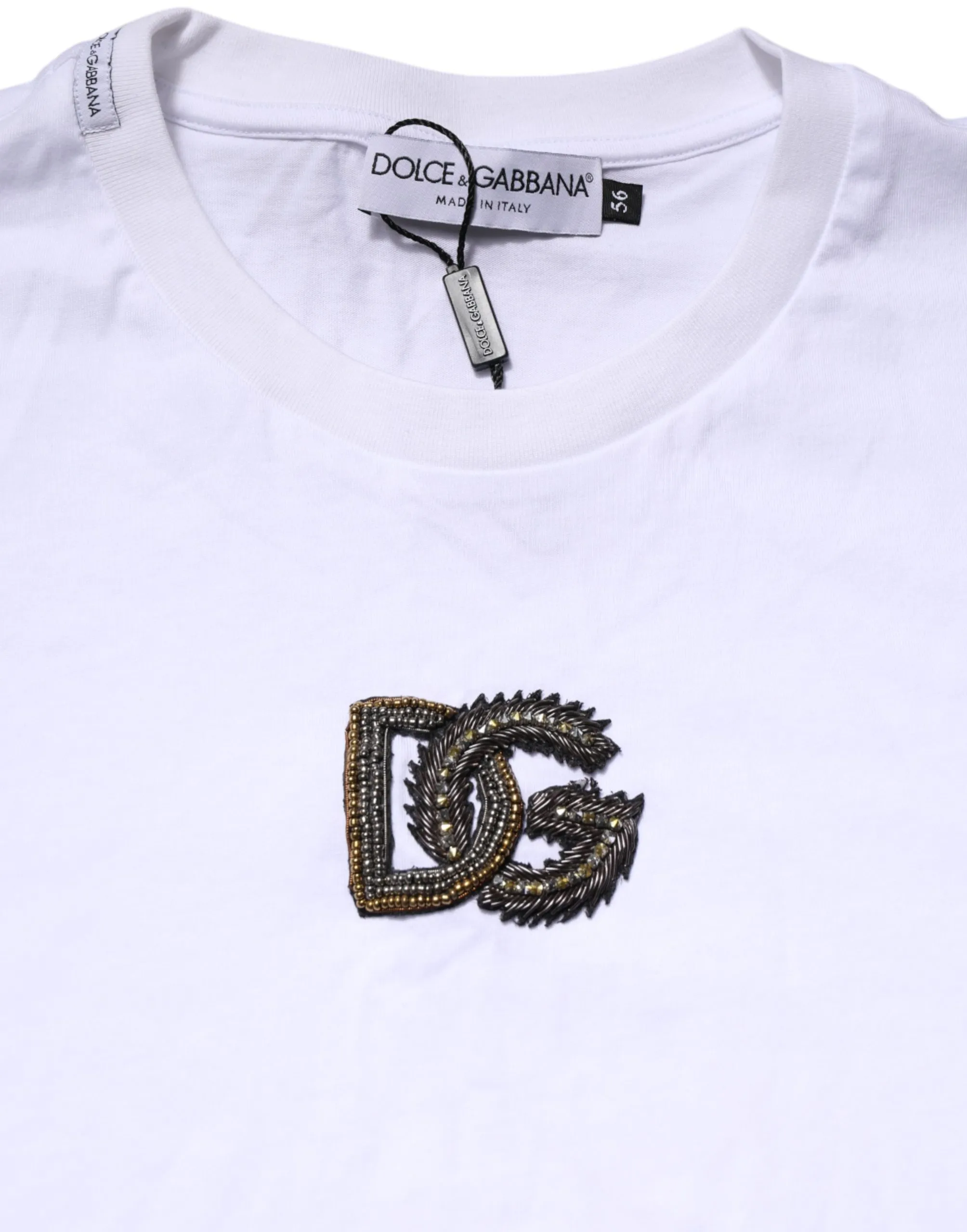 Cotton DG Logo Embroidery Men Men's T-shirt (Pre-Owned) - Dolce & Gabbana - Modalova