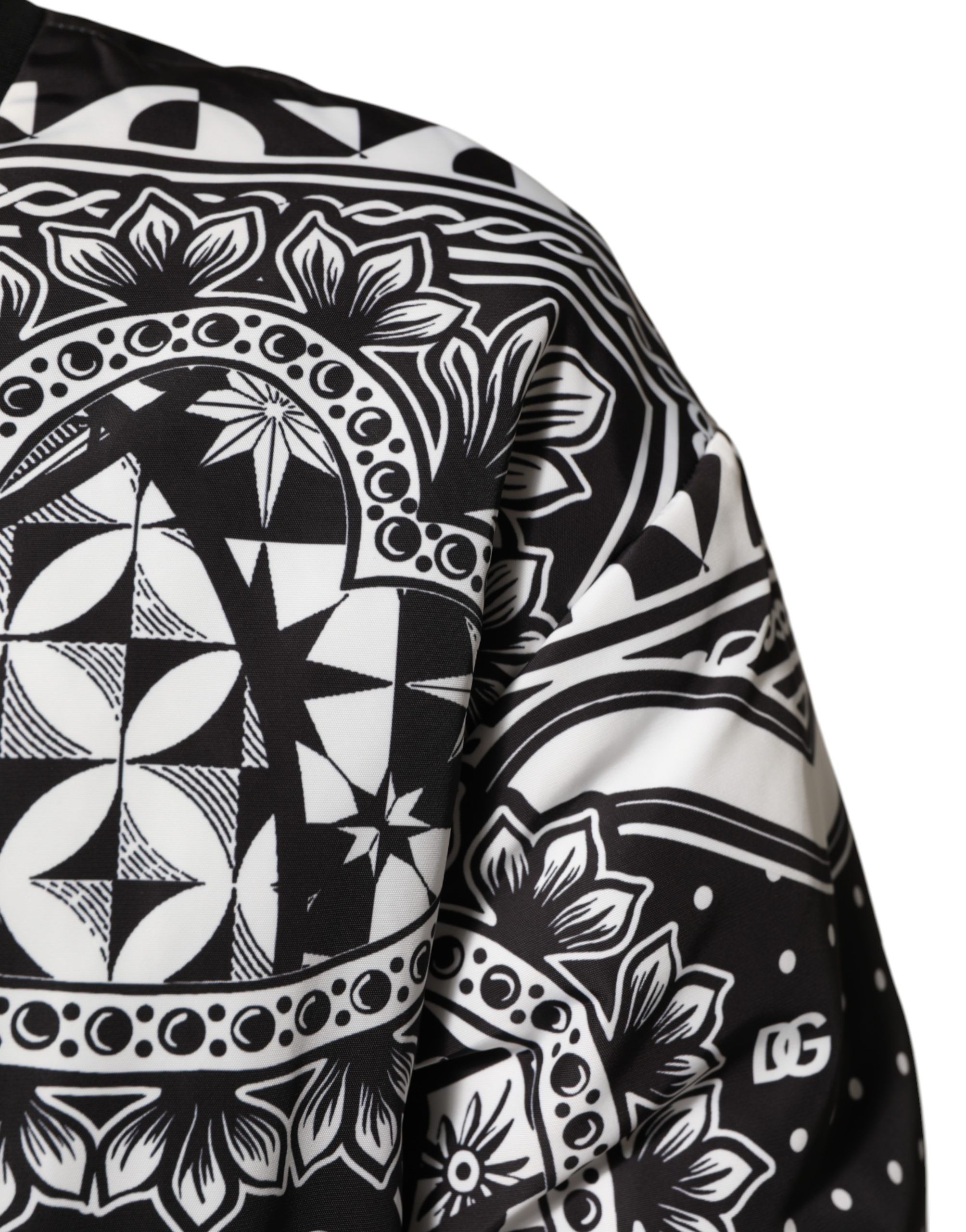 Black White BandanaPrint Men Bomber Men's Jacket - Dolce & Gabbana - Modalova