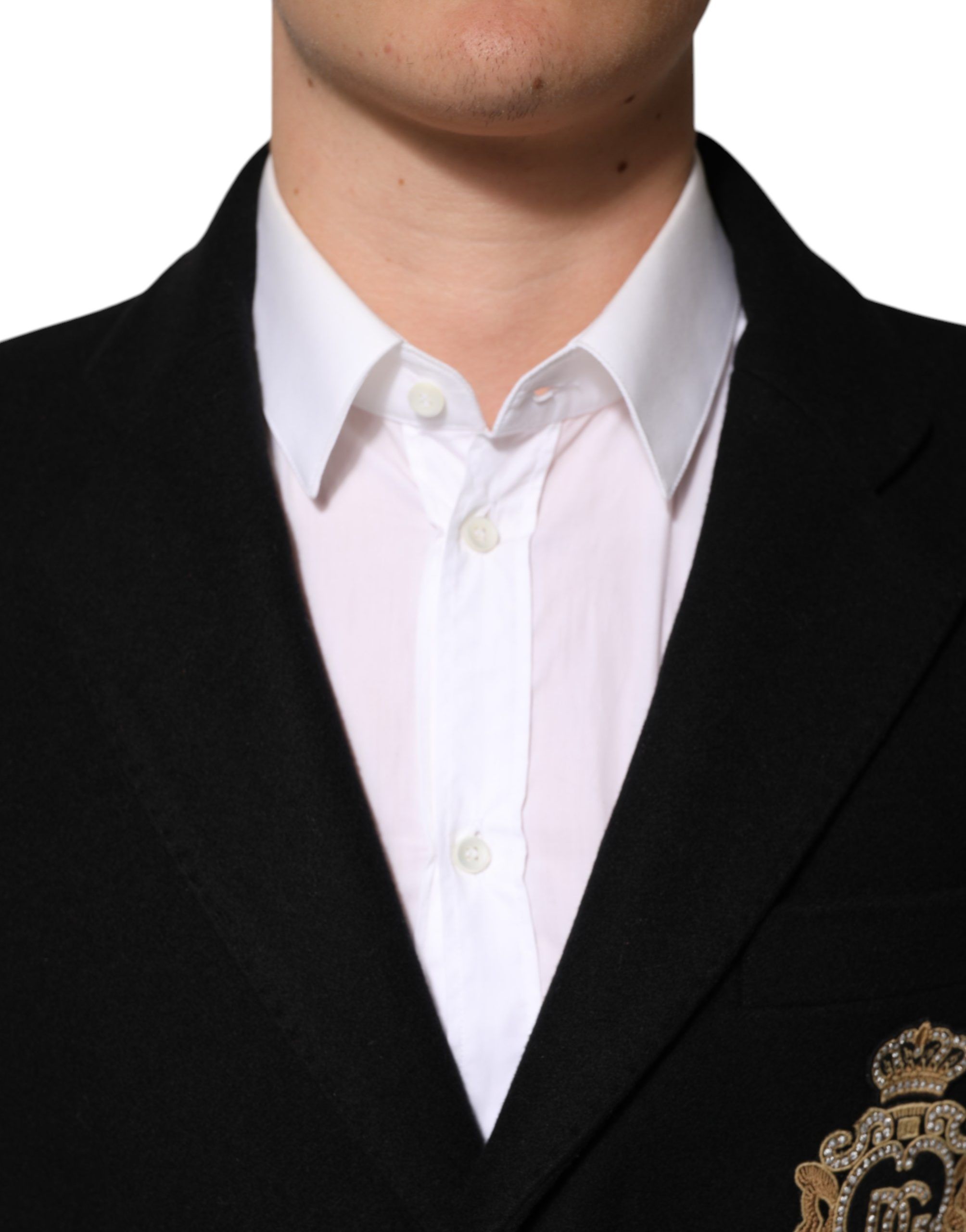 Heraldic Patch Single Breasted Blazer Men's Jacket - Dolce & Gabbana - Modalova