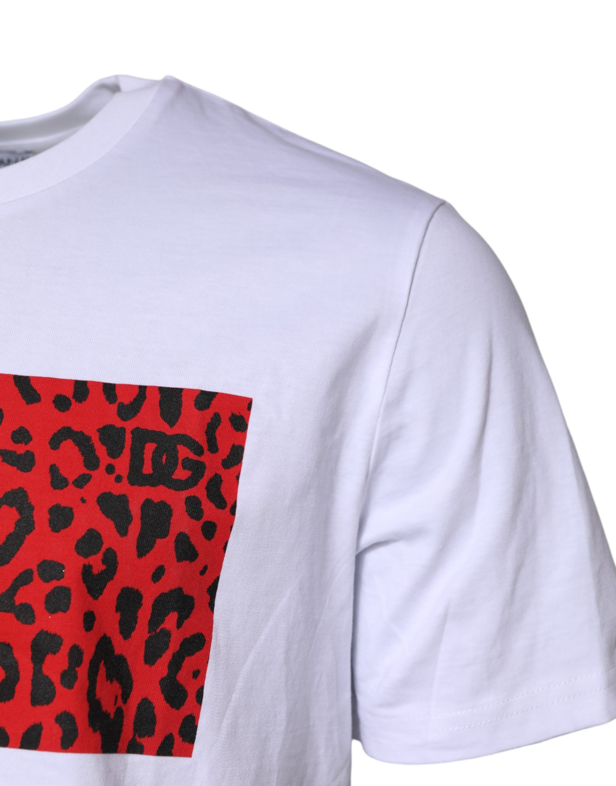 Cotton Leopard Print Crew Neck Men's T-shirt (Pre-Owned) - Dolce & Gabbana - Modalova