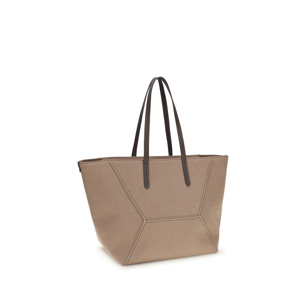 Cotton Shoulder Women's Bag - Brunello Cucinelli - Modalova
