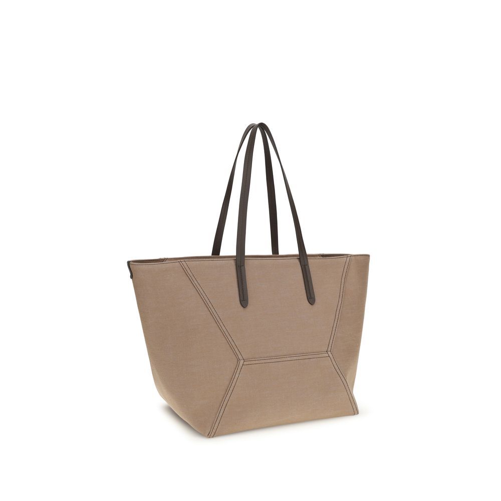 Cotton Shoulder Women's Bag - Brunello Cucinelli - Modalova