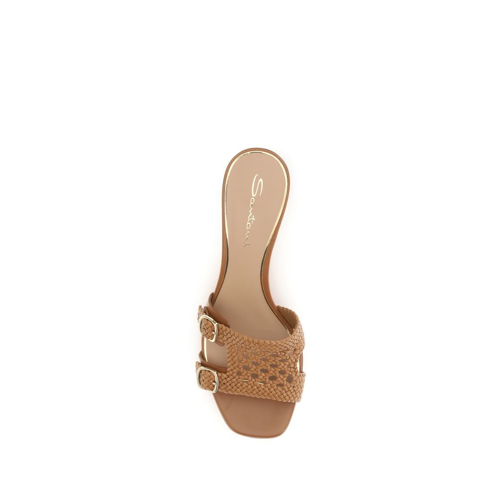 Calf Leather Bos Taurus Platform Women's Sandals - Santoni - Modalova