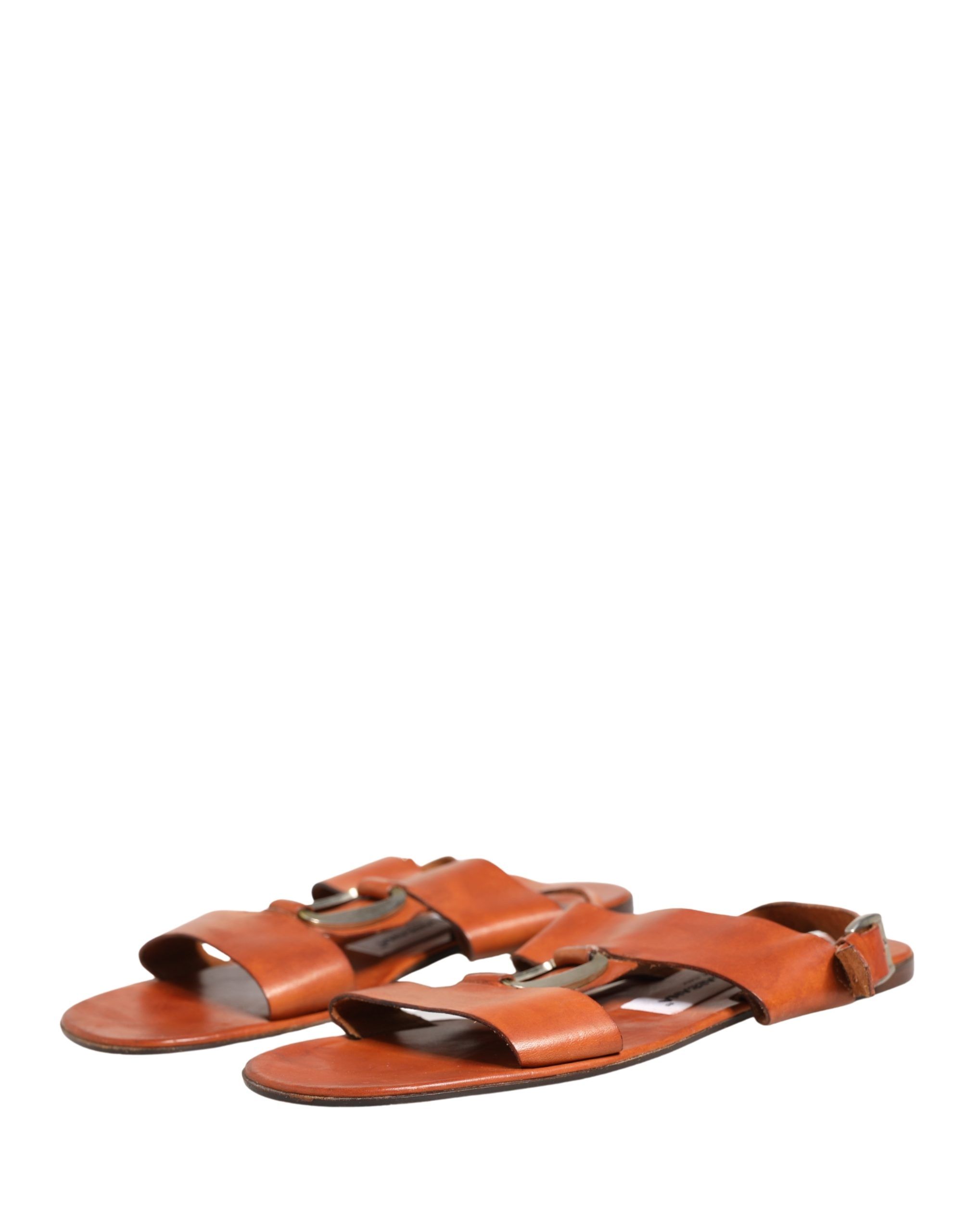 Leather Flat Sandals Women's Shoes (Pre-Owned) - Dolce & Gabbana - Modalova