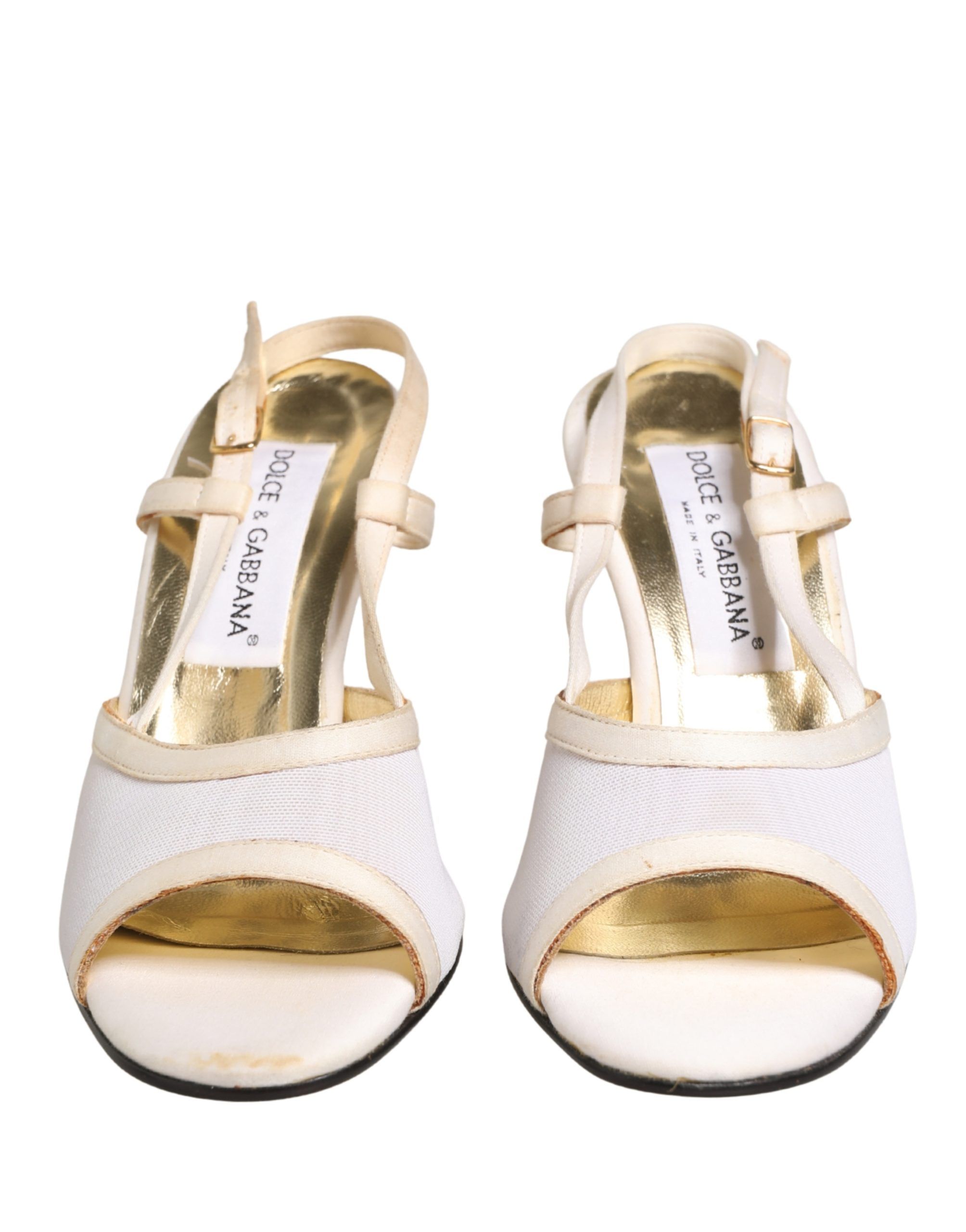 Satin Slingback Heels Pumps Women's Shoes (Pre-Owned) - Dolce & Gabbana - Modalova