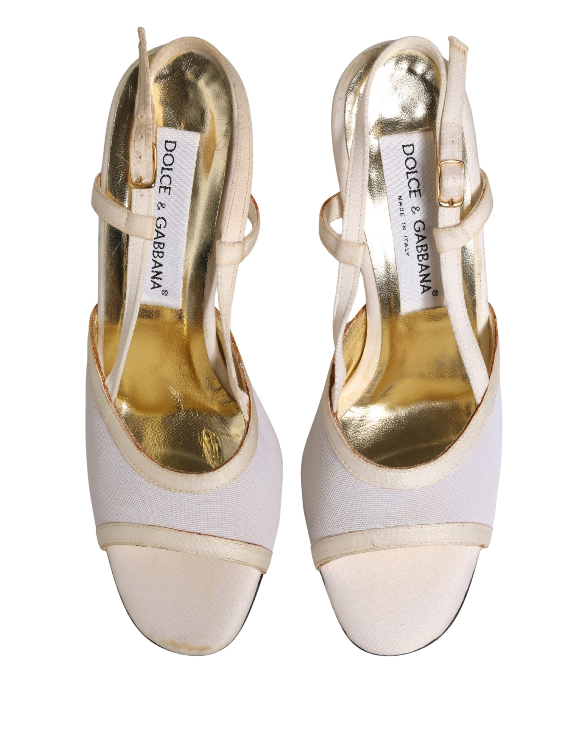 Satin Slingback Heels Pumps Women's Shoes (Pre-Owned) - Dolce & Gabbana - Modalova