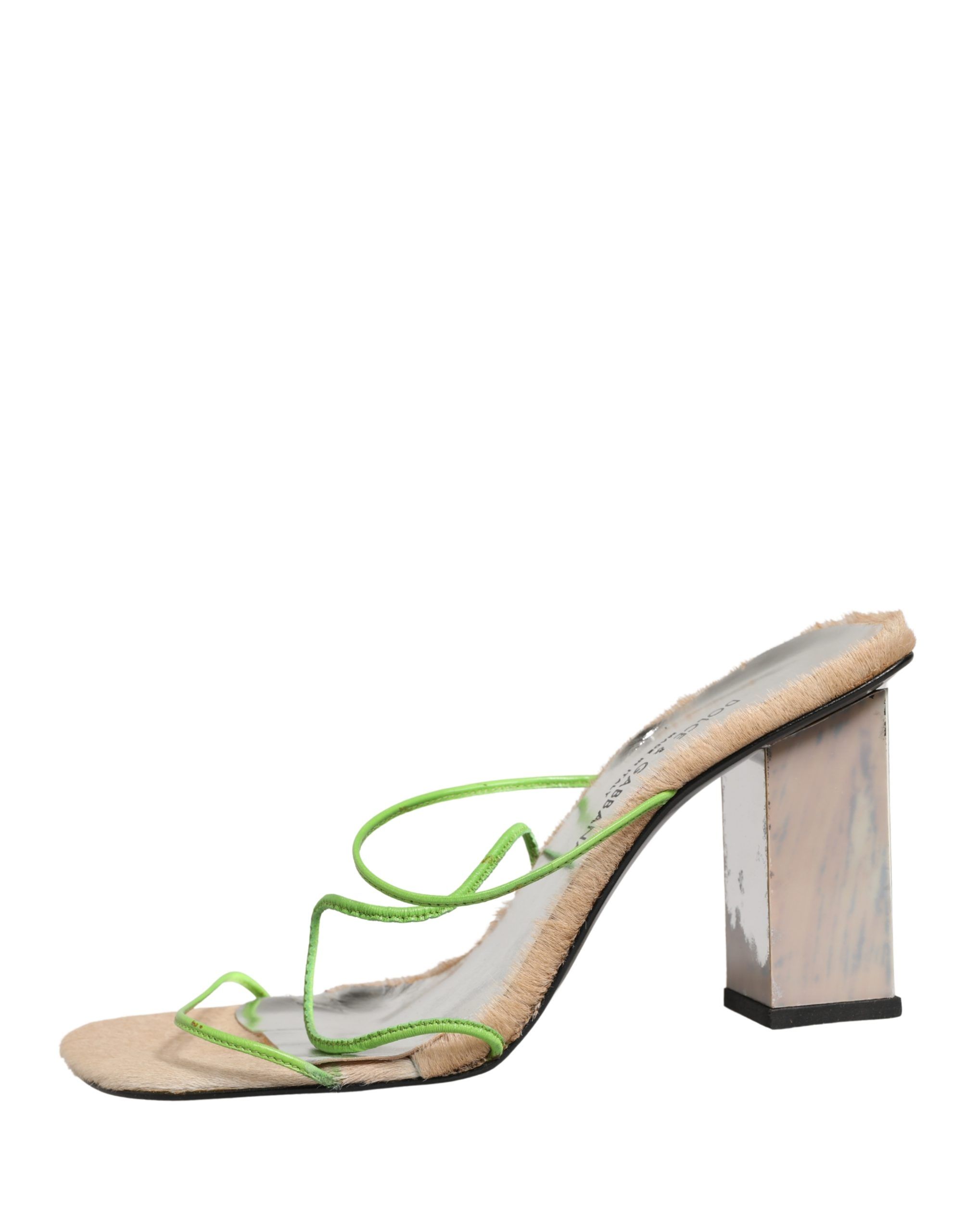 Leather Block Heels Sandals Women's Shoes (Pre-Owned) - Dolce & Gabbana - Modalova