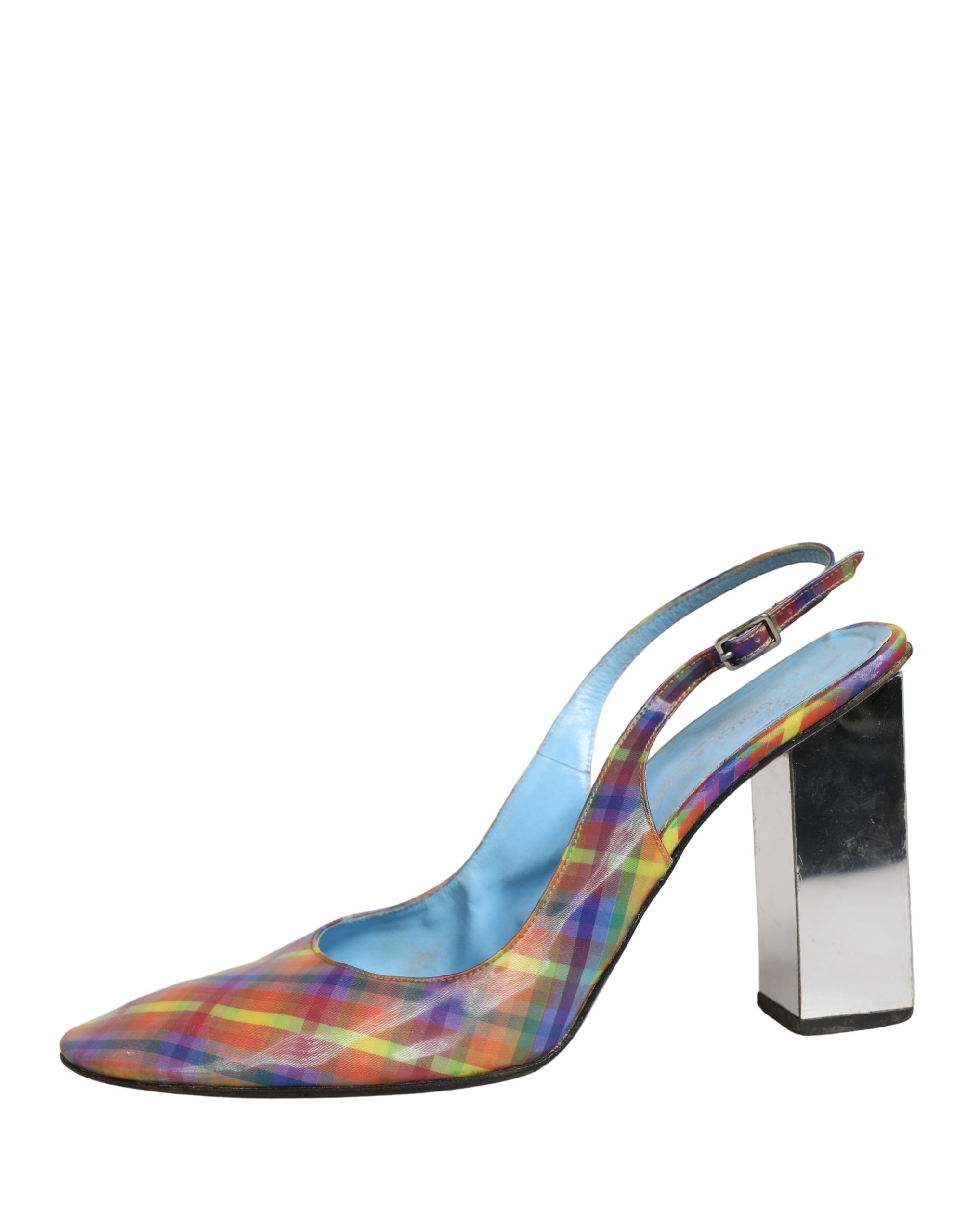 Multicolor Plaid Heels Slingback Sandals Women's Shoes (Pre-Owned) - Dolce & Gabbana - Modalova
