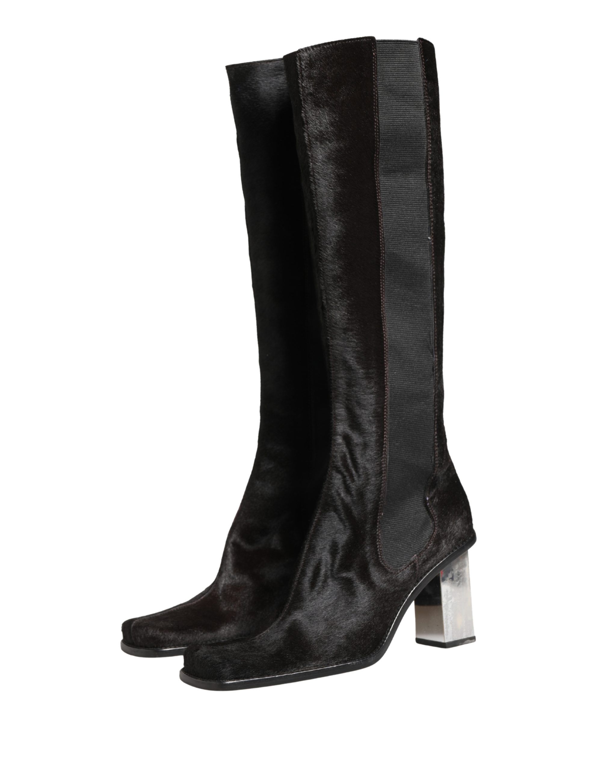 Suede Leather Knee High Boots Women's Shoes (Pre-Owned) - Dolce & Gabbana - Modalova