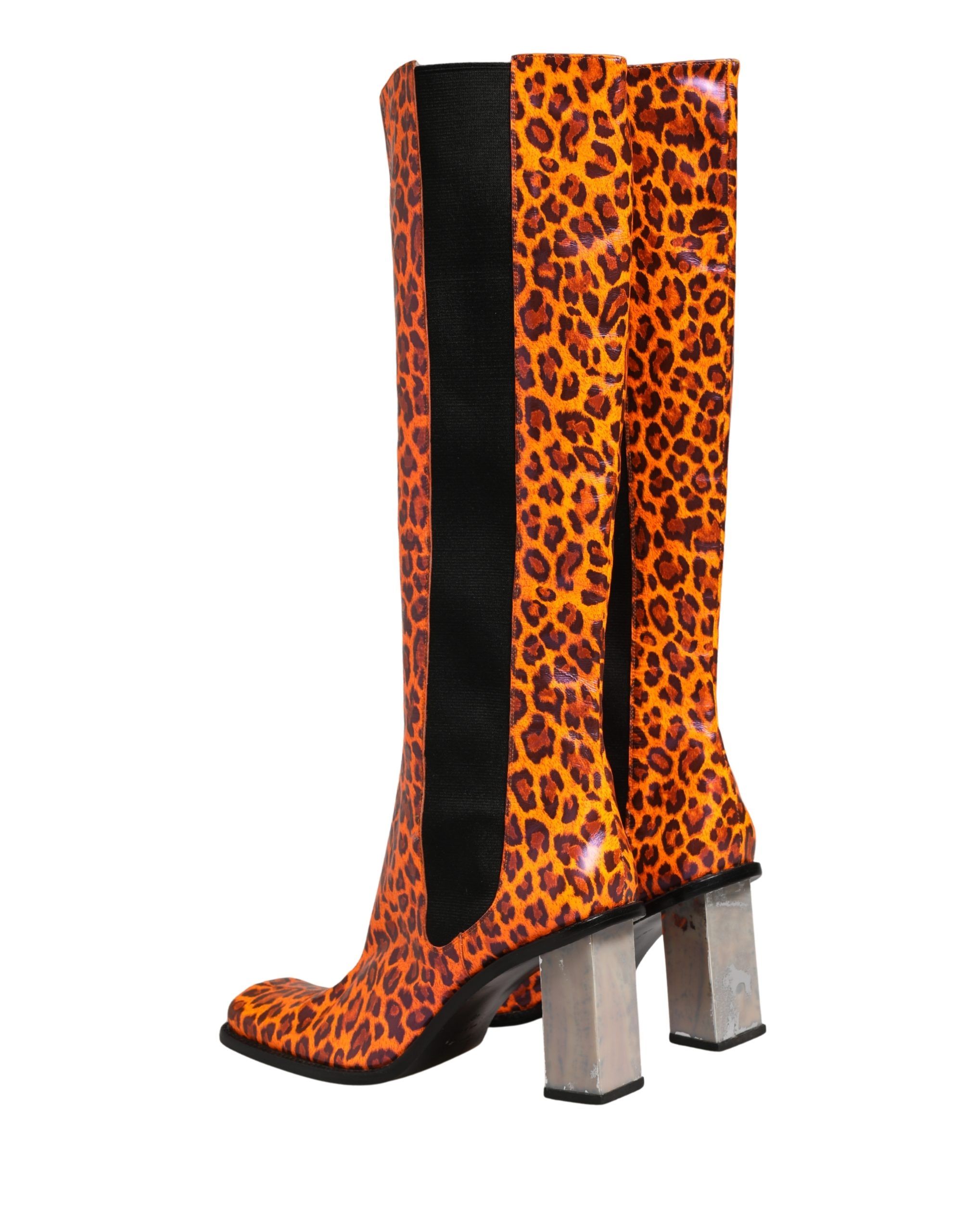 Leopard Leather Knee High Boots Women's Shoes (Pre-Owned) - Dolce & Gabbana - Modalova