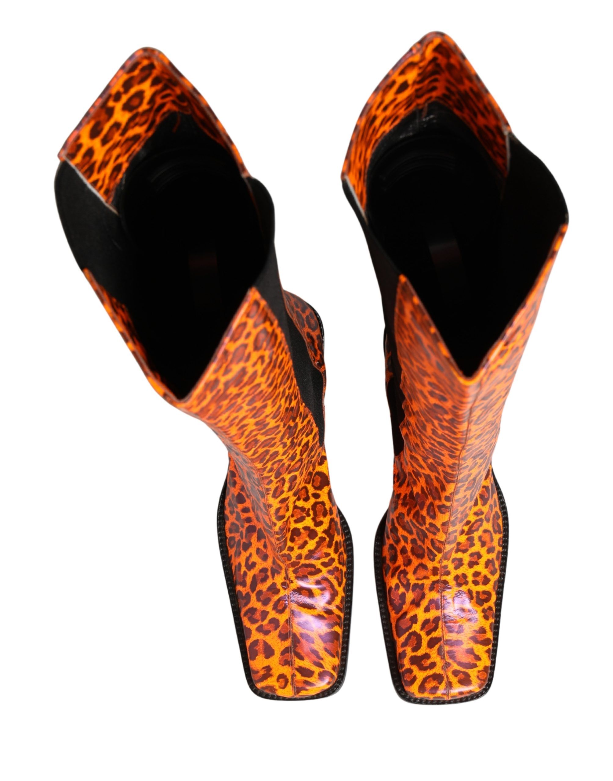 Leopard Leather Knee High Boots Women's Shoes (Pre-Owned) - Dolce & Gabbana - Modalova