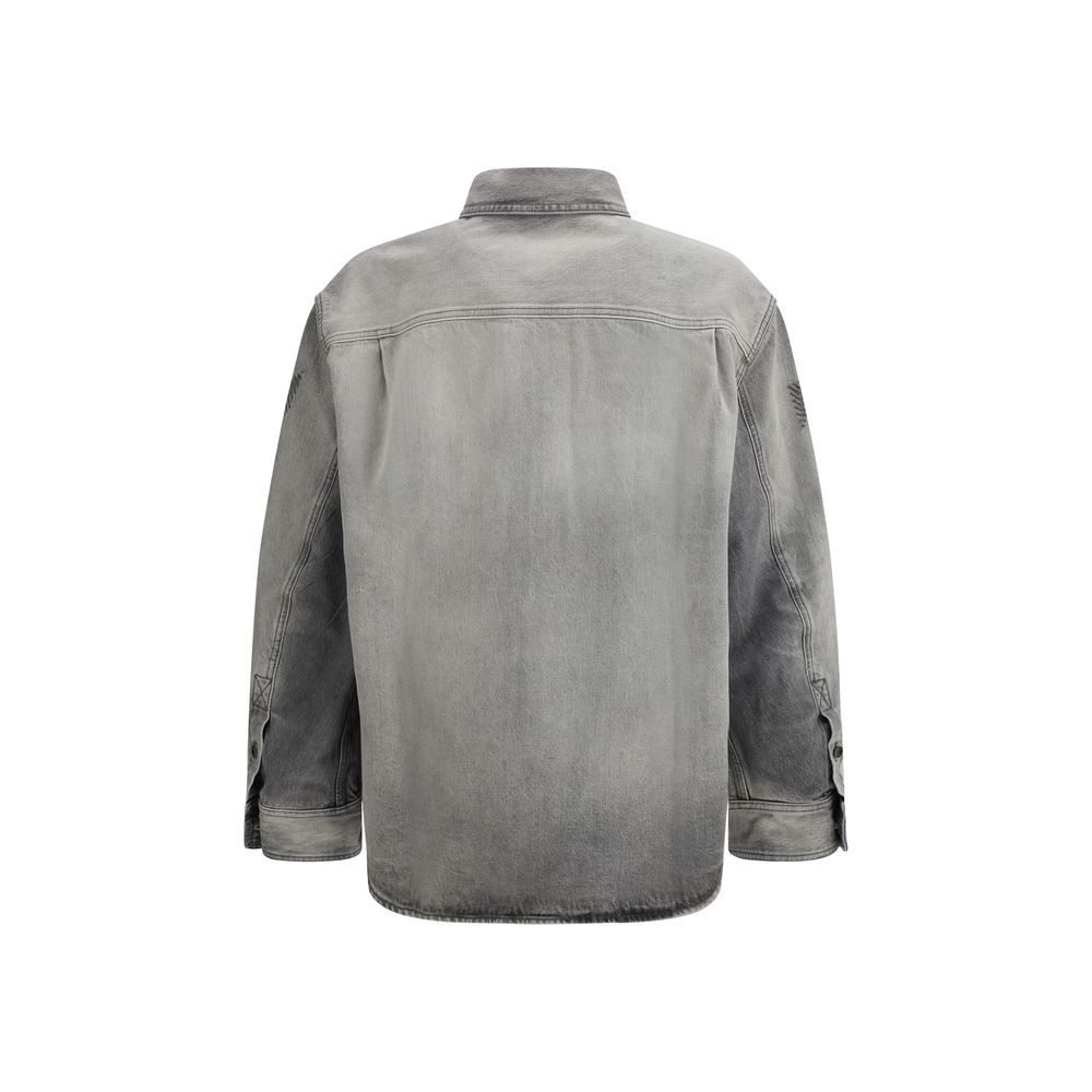 Off-White Gray Denim Men's Shirt - Off-White - Modalova