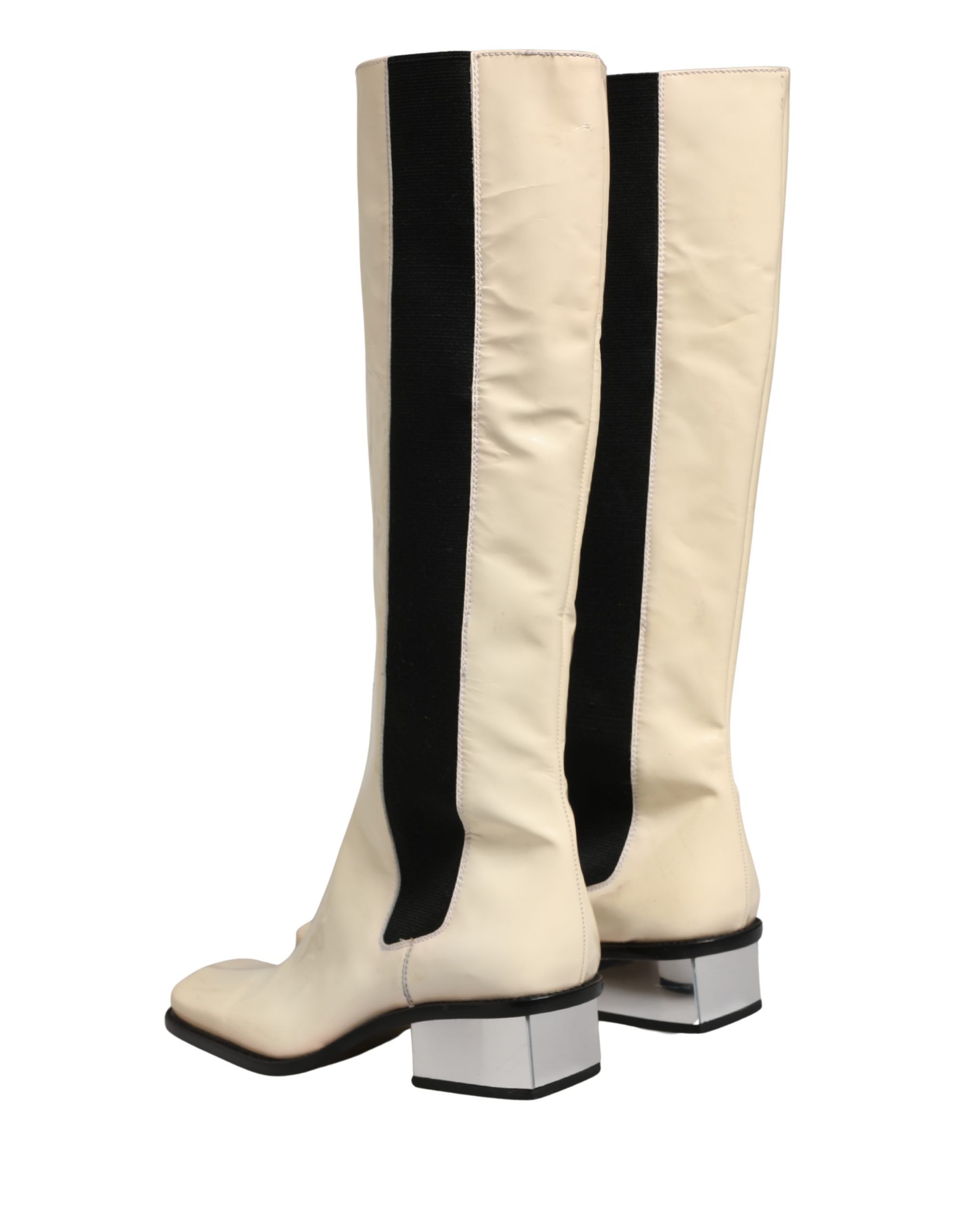 Leather Knee High Boots Women's Shoes (Pre-Owned) - Dolce & Gabbana - Modalova