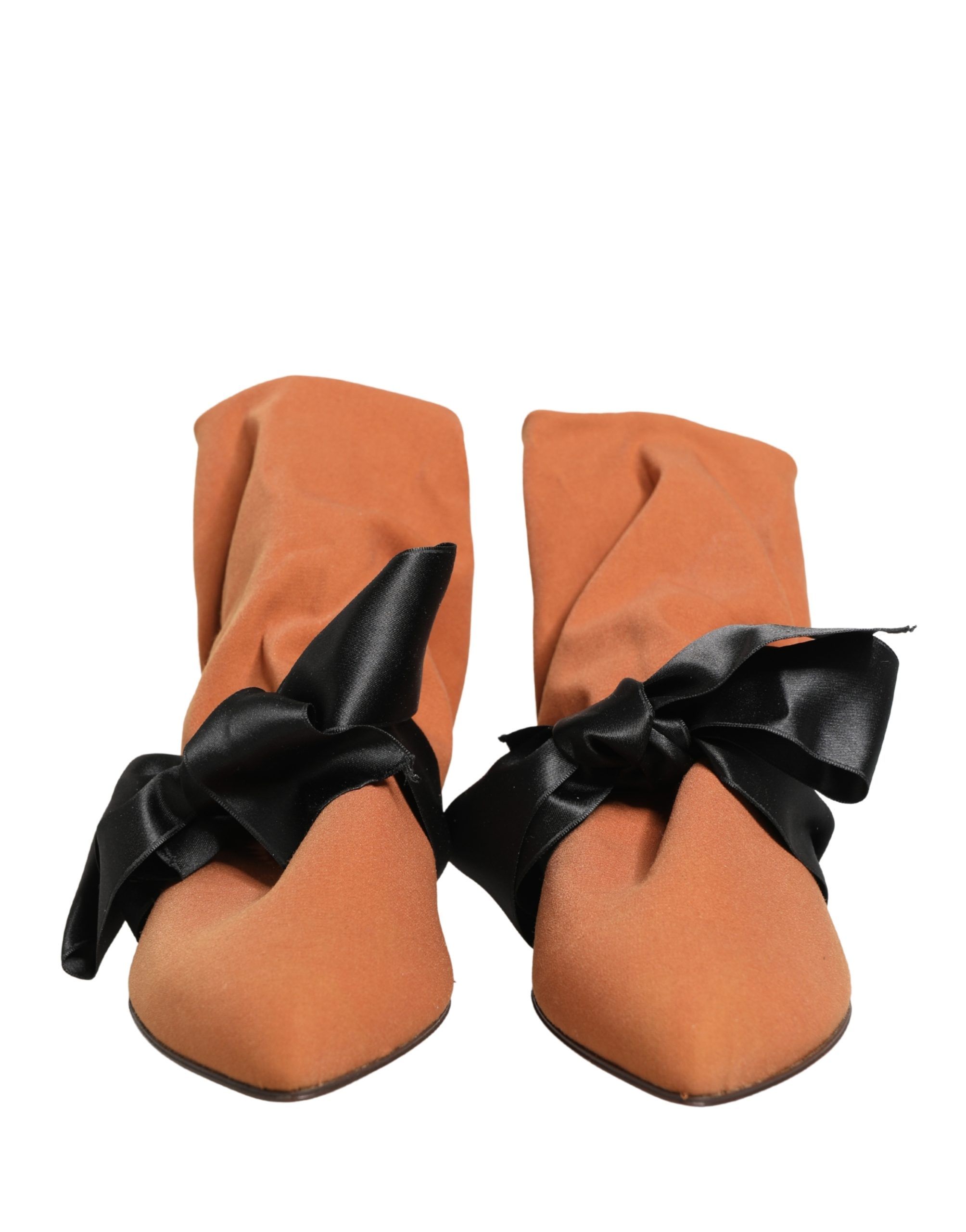Brown Black Suede Boots Women's Shoes - Dolce & Gabbana - Modalova