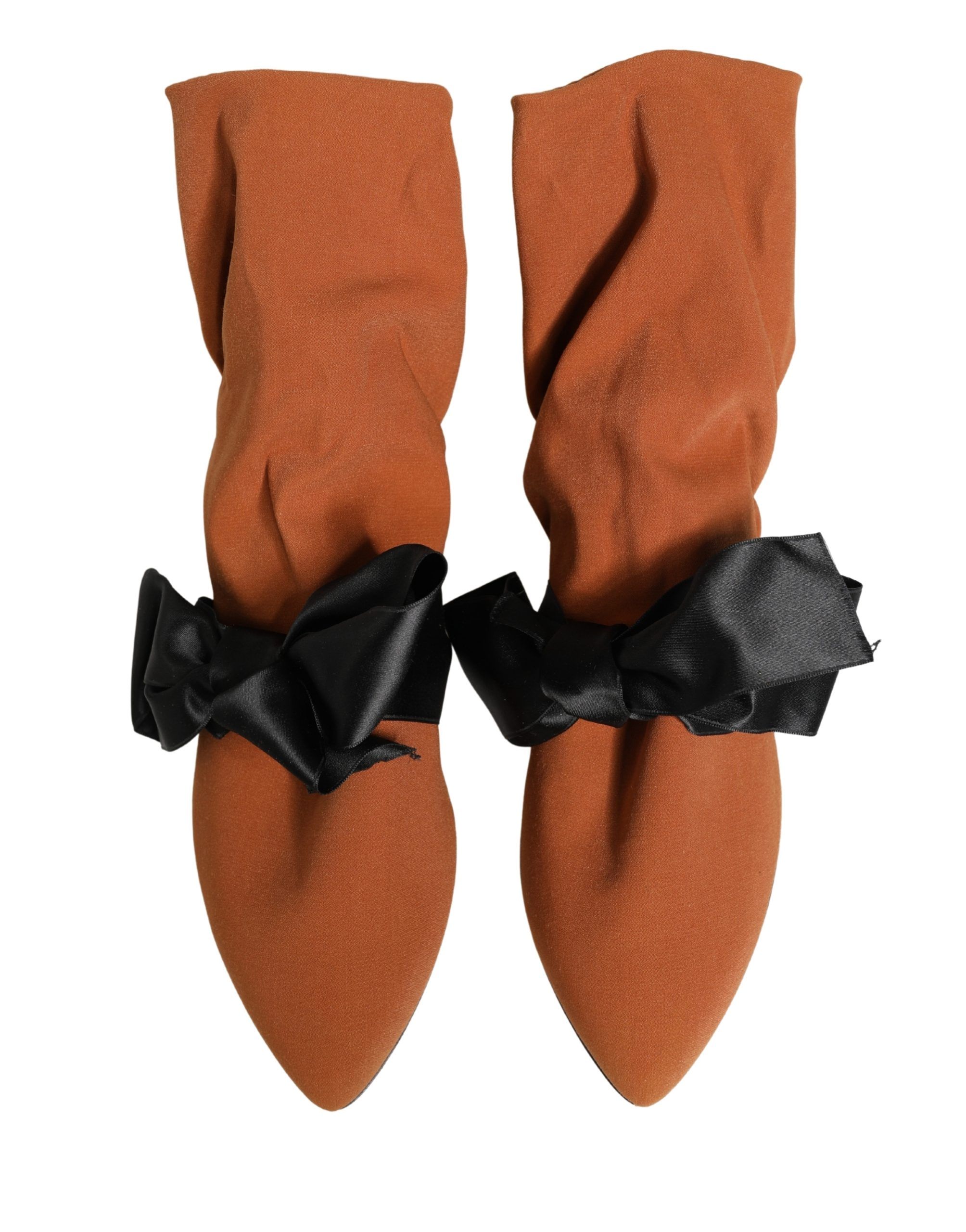 Brown Black Suede Boots Women's Shoes - Dolce & Gabbana - Modalova