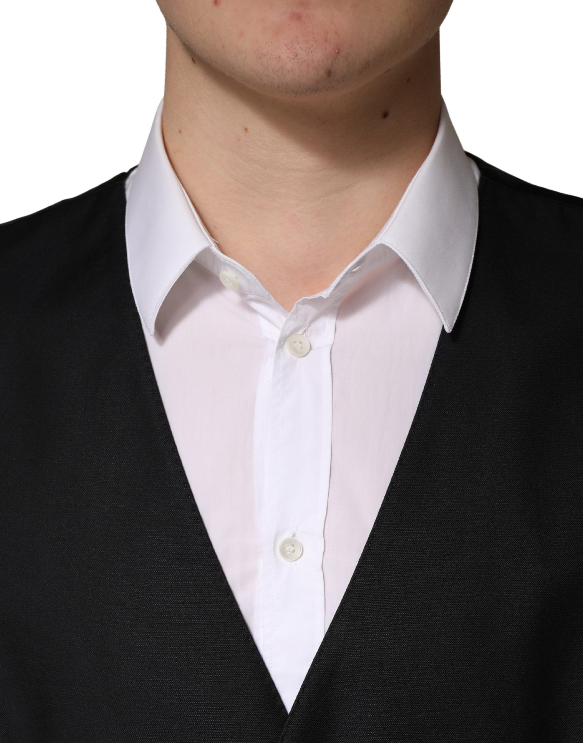 Wool Single Breasted Men Waistcoat Men's Vest - Dolce & Gabbana - Modalova