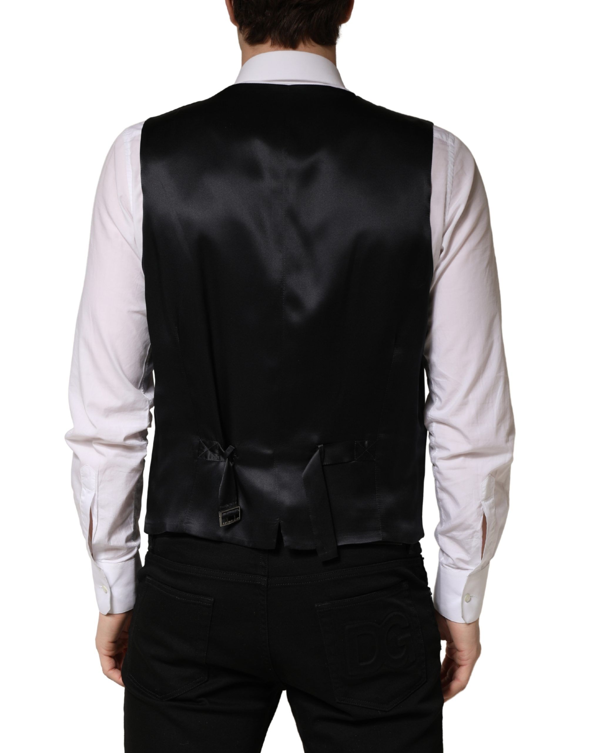 Wool Single Breasted Men Waistcoat Men's Vest - Dolce & Gabbana - Modalova