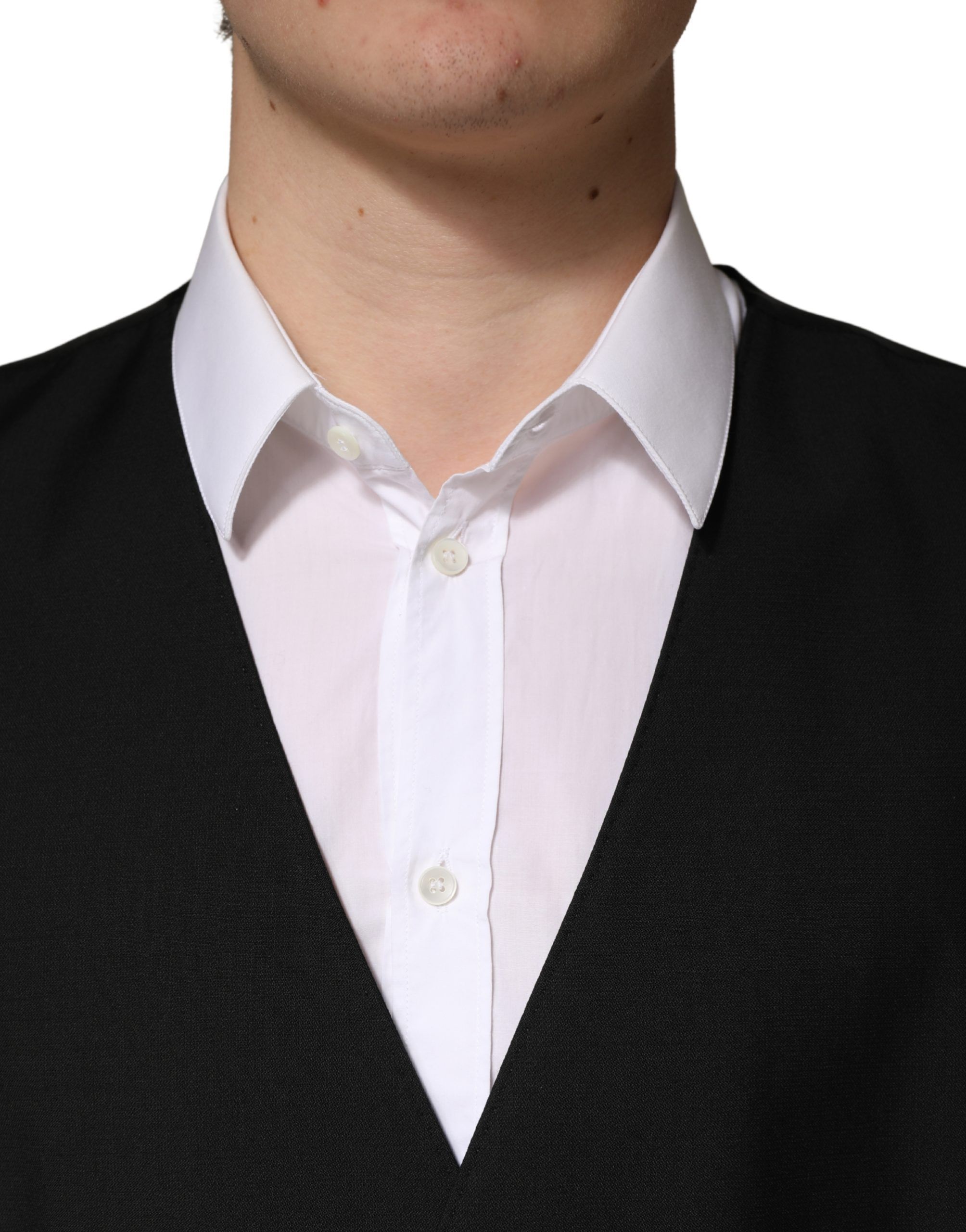 Wool Single Breasted Men Waistcoat Men's Vest - Dolce & Gabbana - Modalova