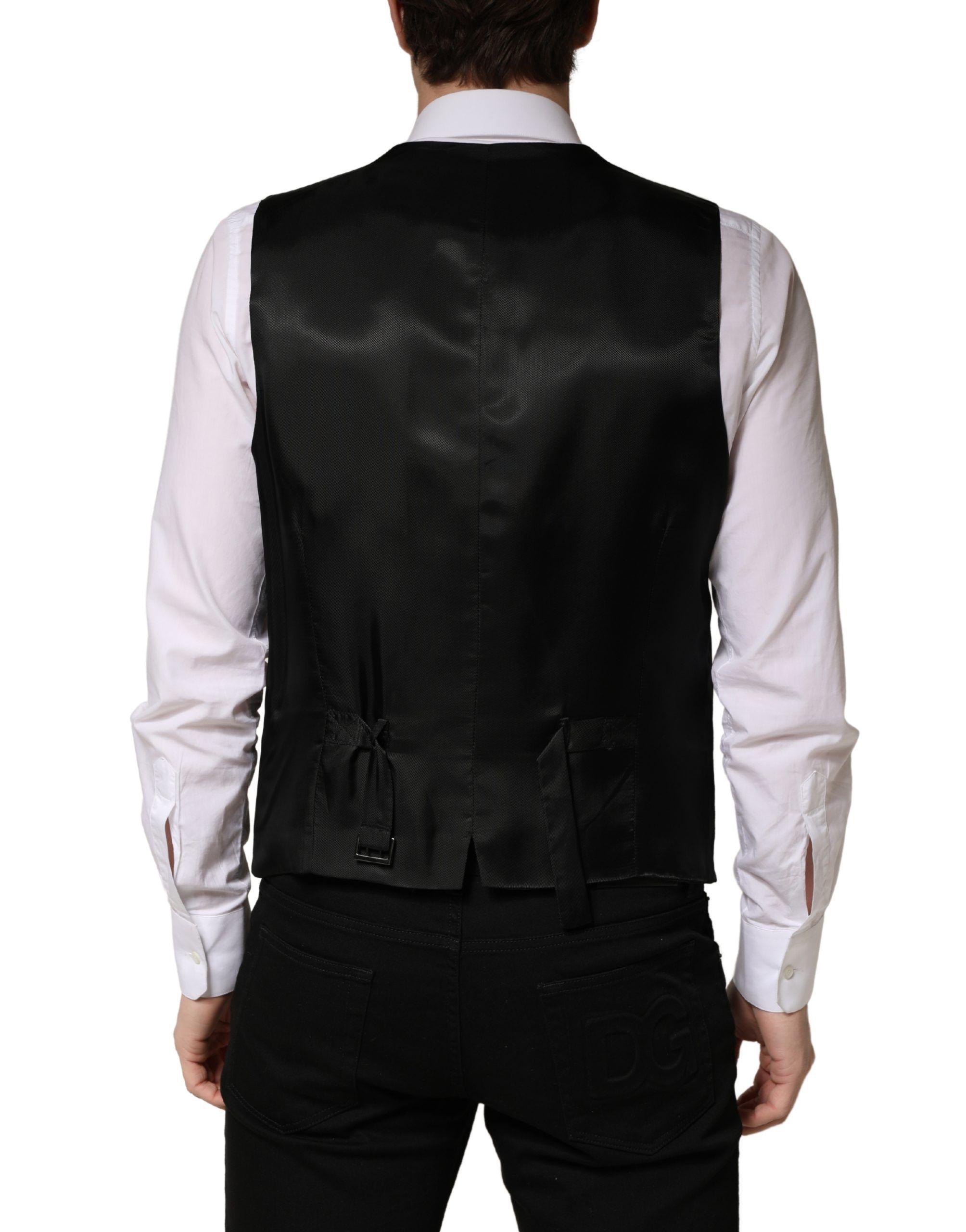 Wool Single Breasted Men Waistcoat Men's Vest - Dolce & Gabbana - Modalova