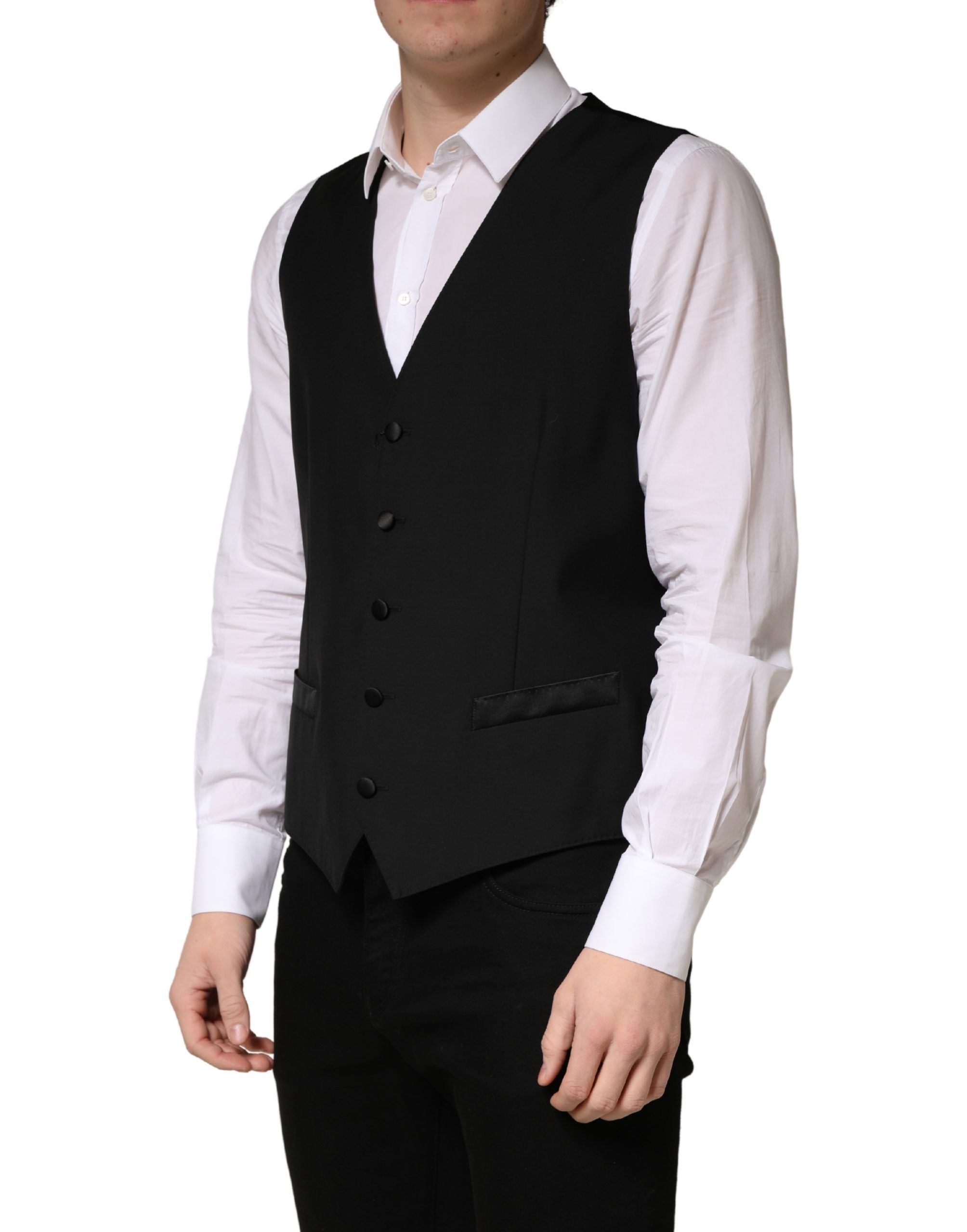 Wool Single Breasted Men Waistcoat Men's Vest - Dolce & Gabbana - Modalova