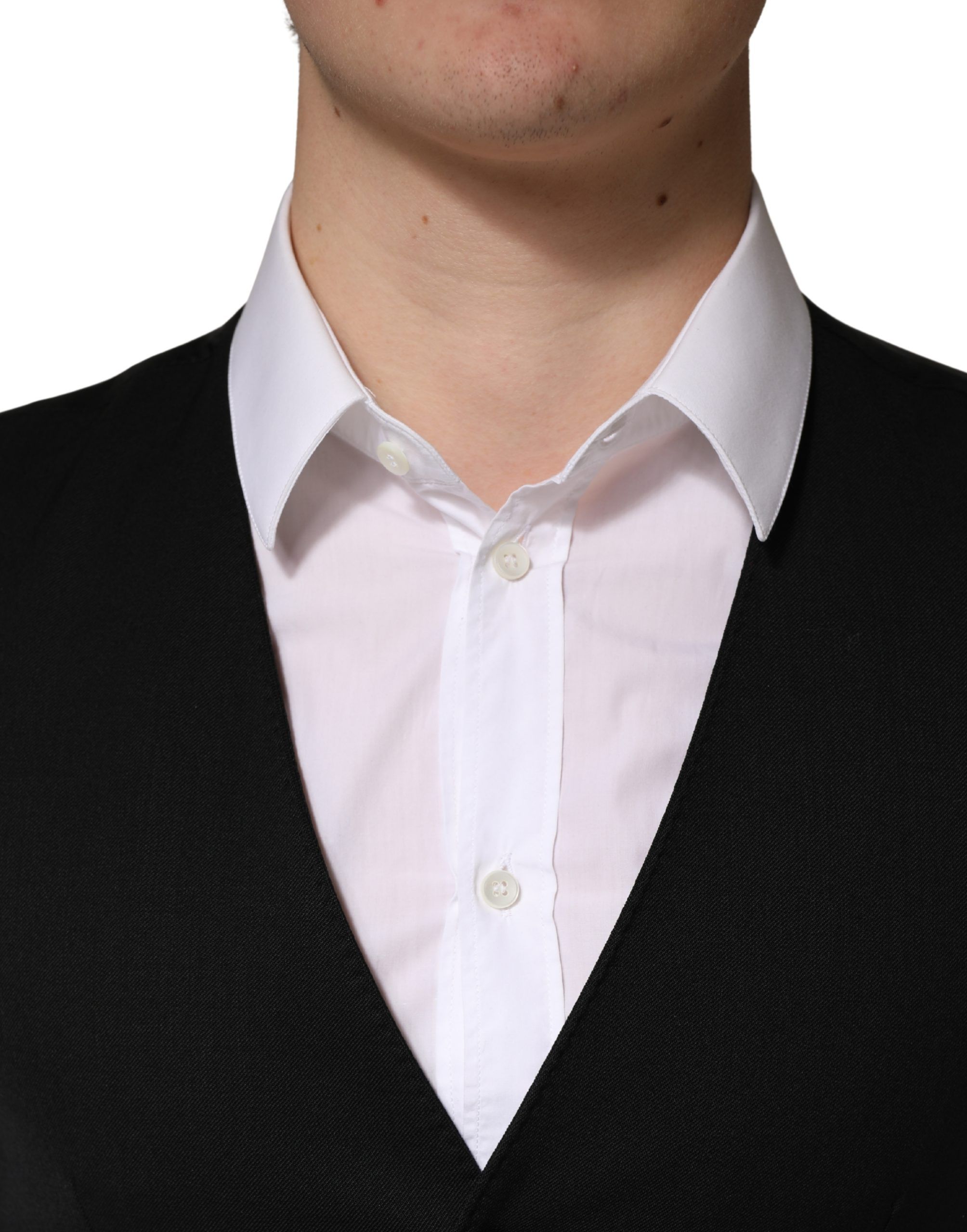Wool Single Breasted Men Waistcoat Men's Vest - Dolce & Gabbana - Modalova
