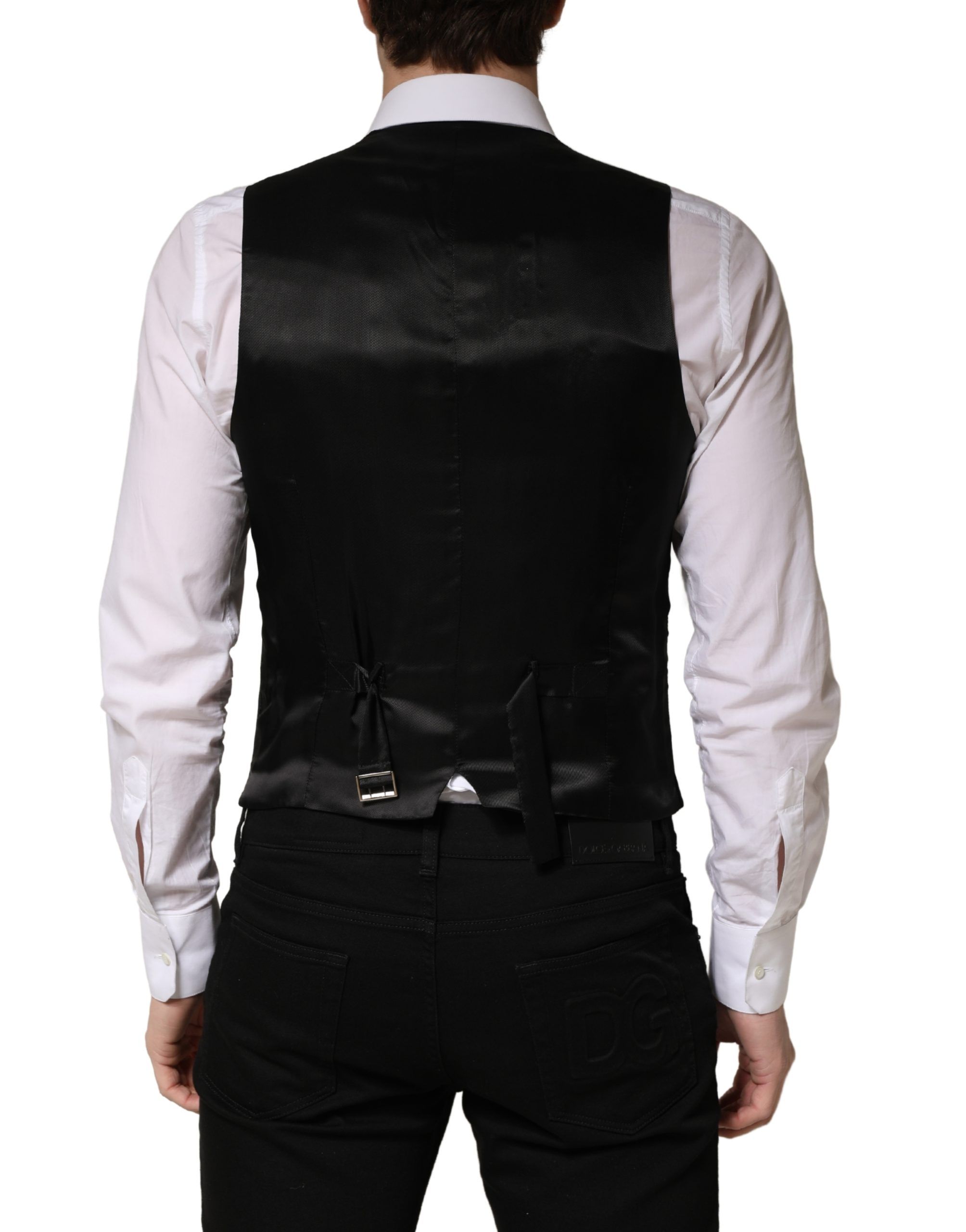 Wool Single Breasted Men Waistcoat Men's Vest - Dolce & Gabbana - Modalova