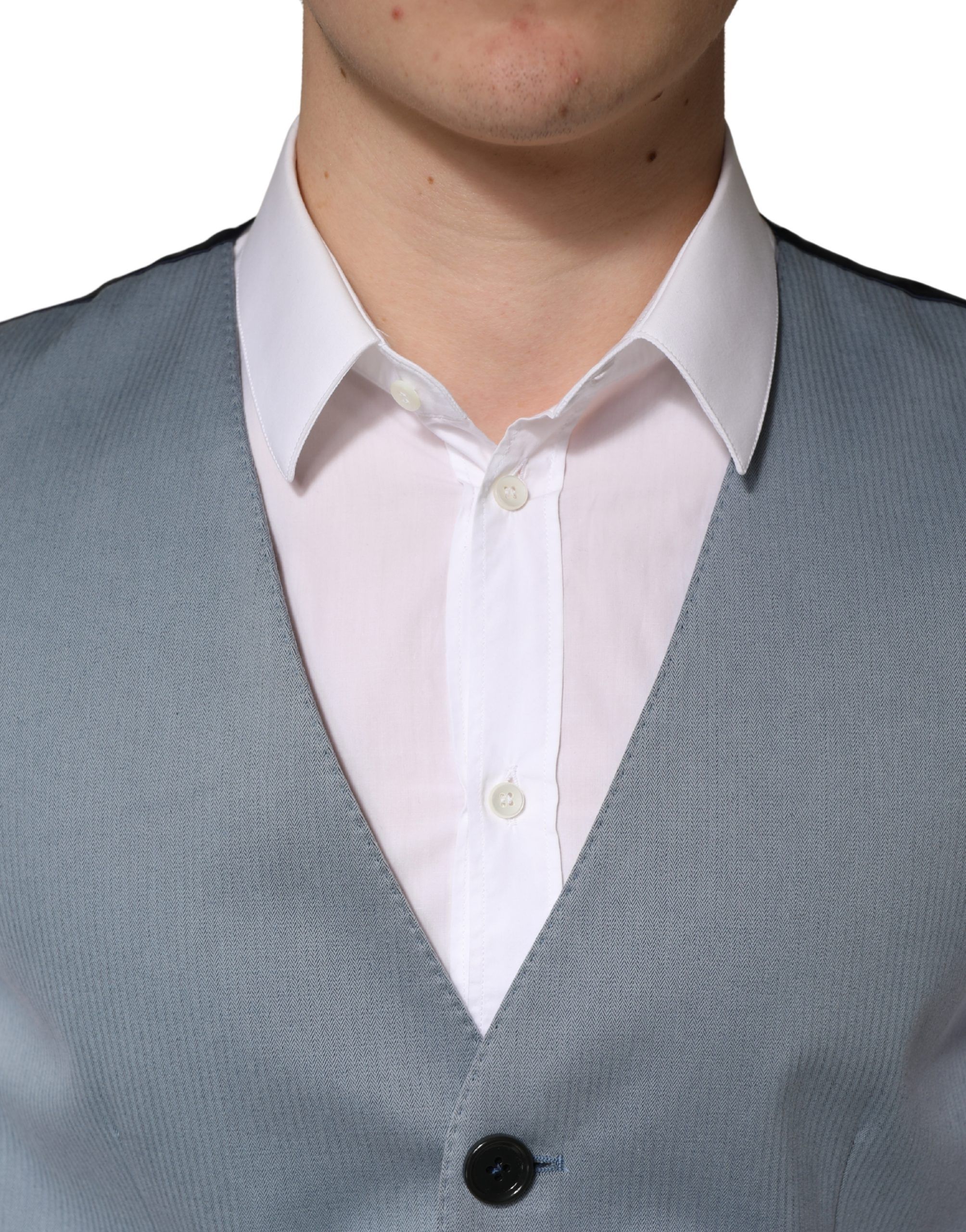 Wool Single Breasted Men Waistcoat Men's Vest - Dolce & Gabbana - Modalova