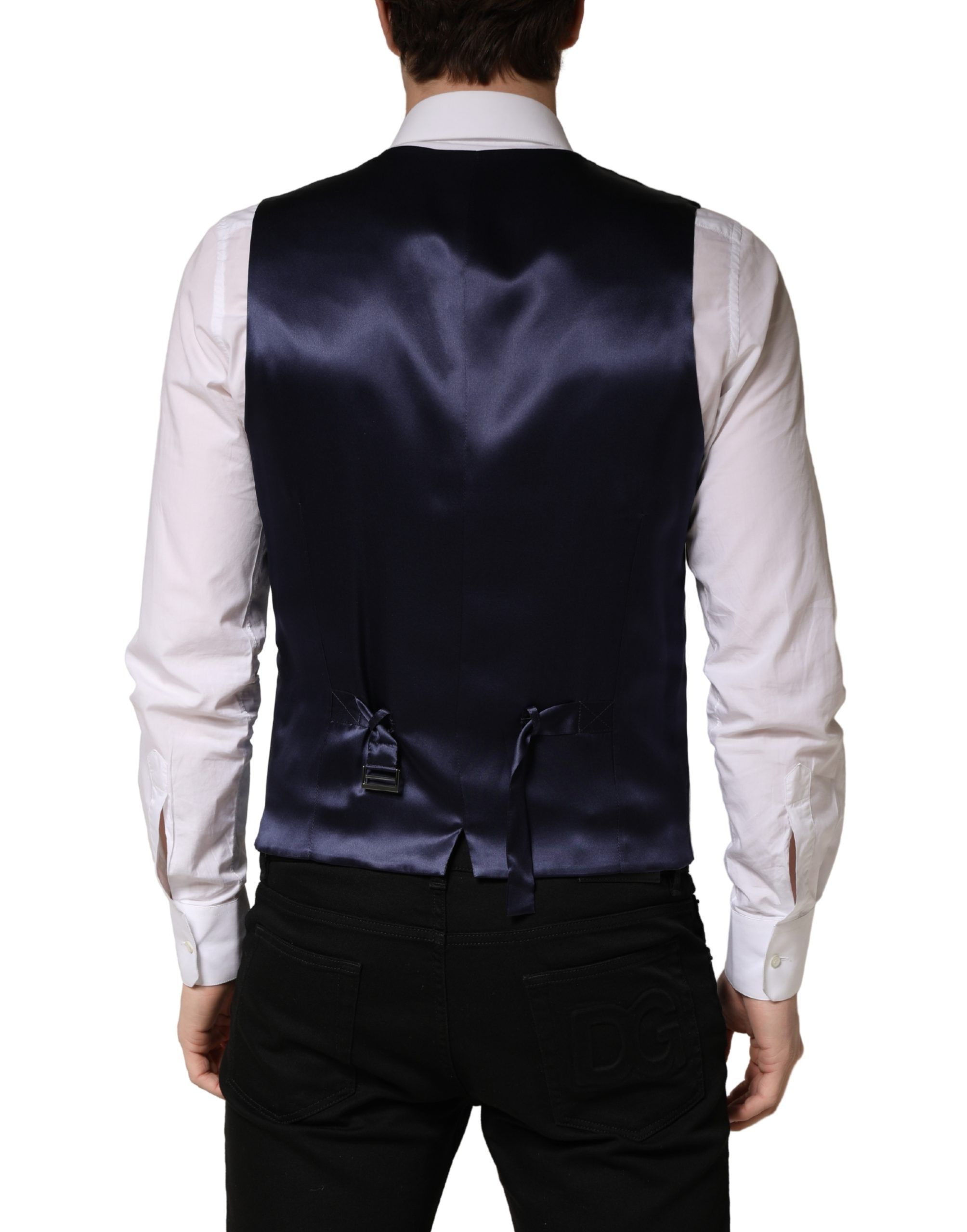 Wool Single Breasted Men Waistcoat Men's Vest - Dolce & Gabbana - Modalova